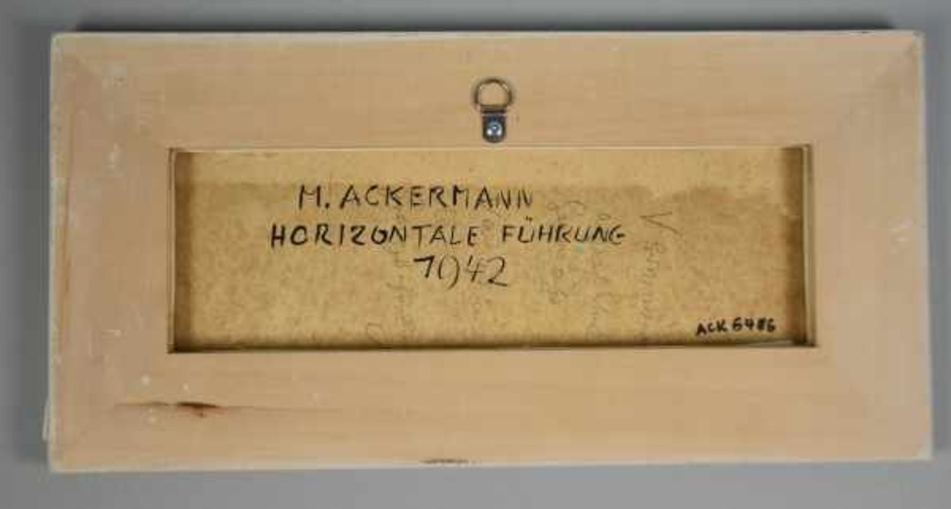 ACKERMANN Max (1887 Berlin - 1975 Bad Liebenzell-Unterlengenhardt) "Horizontale Führung 1942", - Bild 3 aus 3