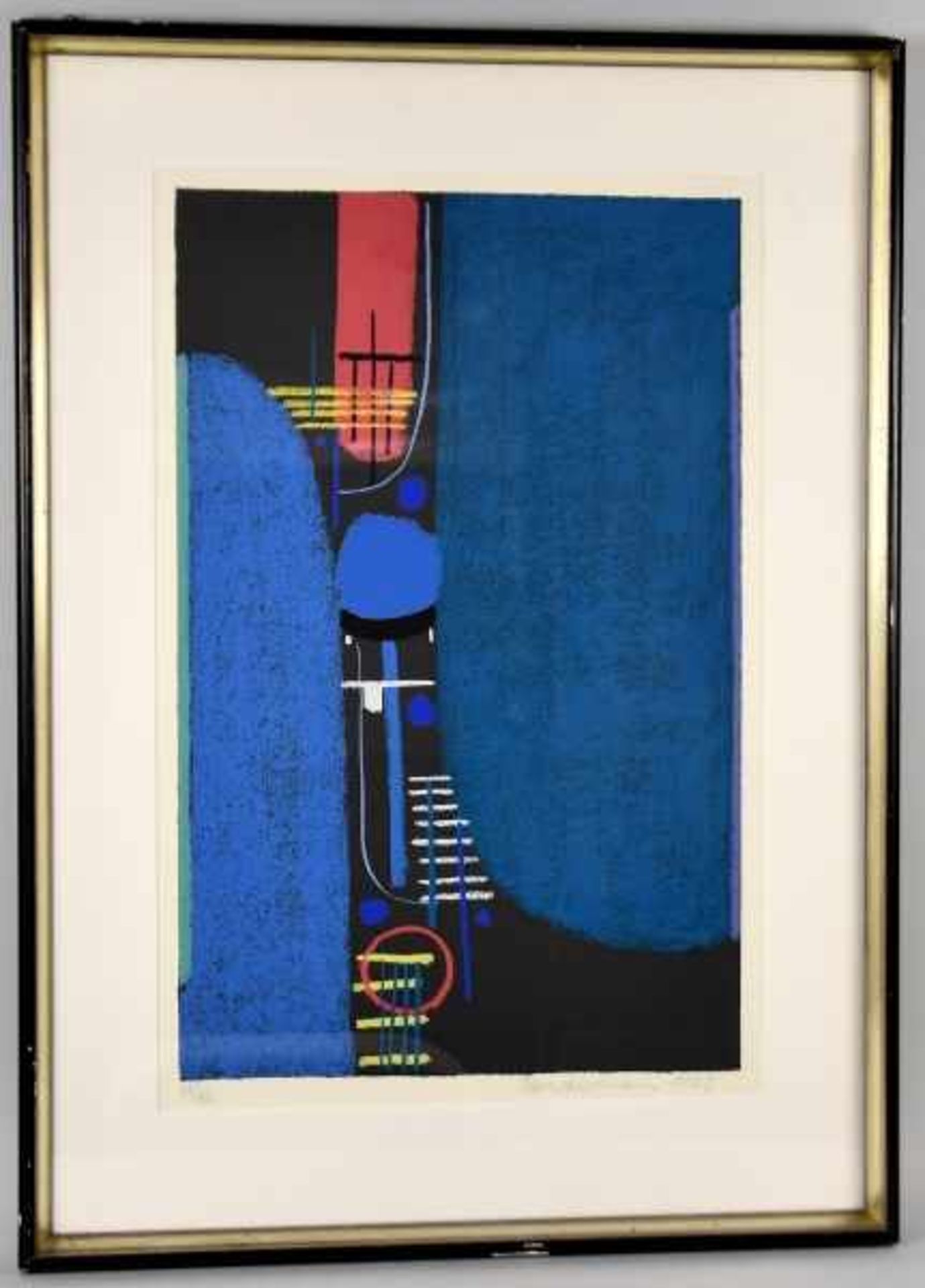 ACKERMANN Max (1887 Berlin - 1975 Bad Liebenzell) "Elemente in Blau", Abstrakt mit Blautönen mit - Image 2 of 3