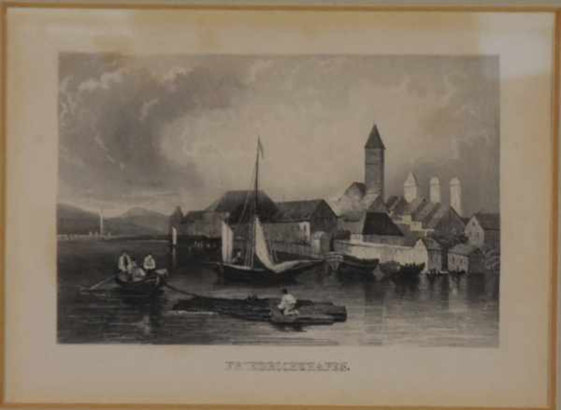 BODENSEE 4 verschiedene Ansichten: Bregenz, Lindau, Ludwigshafen u. Friedrichshafen, Lithographie, - Bild 9 aus 11