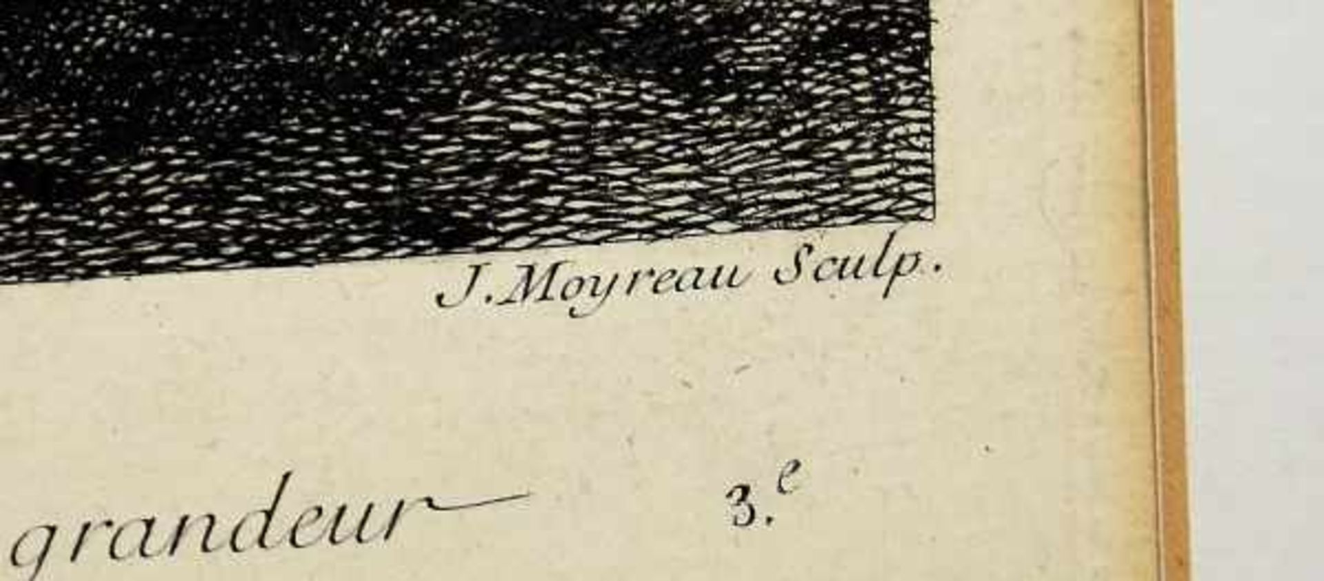 DIE ENTENJAGED "La chasse aux canards", Jagdszene mit Jägern, Pferden, Kupferstich von J. Moyreau - Bild 4 aus 4