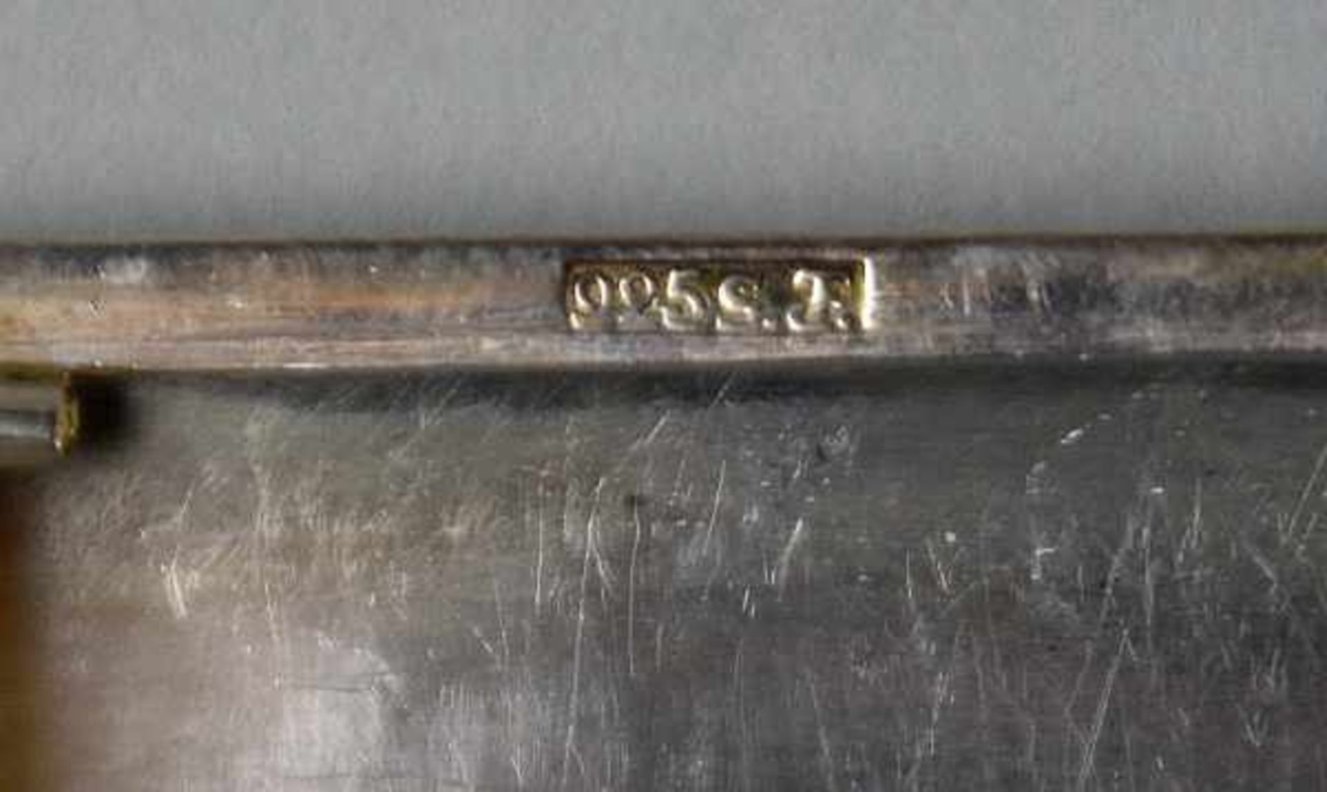 ZIGARETTENETUI rechteckige Form, im Innendeckel Monogramm "EB", Silber 925, 95gr, 9x7,5cm- - -23. - Bild 3 aus 4
