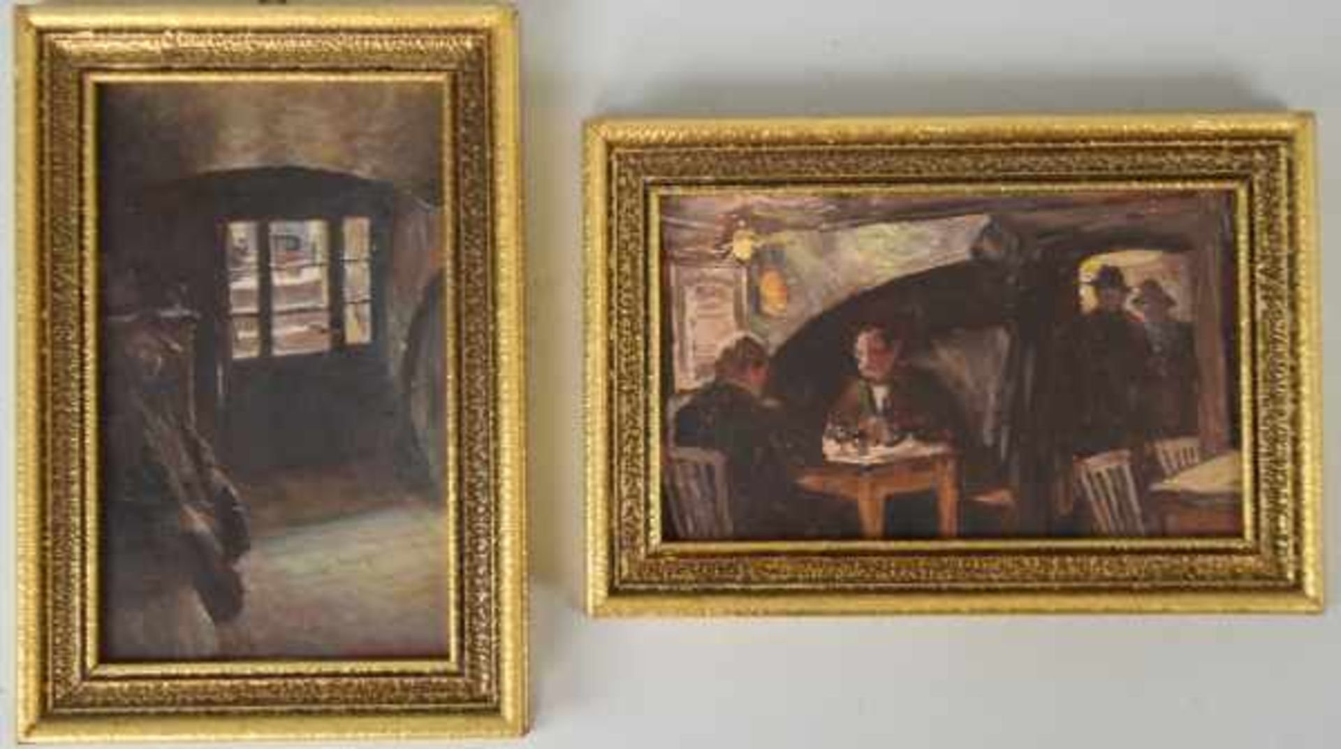 HOEHN Louis (19./20. Jh), zwei Gemälde: "Lutter u. Wegner Blick vom hinteren Keller zum - Image 3 of 7