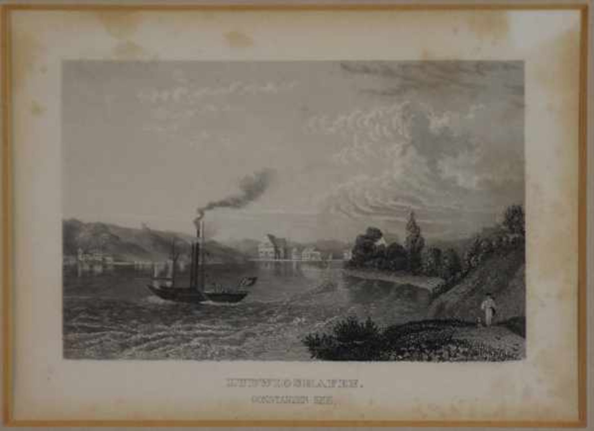 BODENSEE 4 verschiedene Ansichten: Bregenz, Lindau, Ludwigshafen u. Friedrichshafen, Lithographie, - Bild 11 aus 11