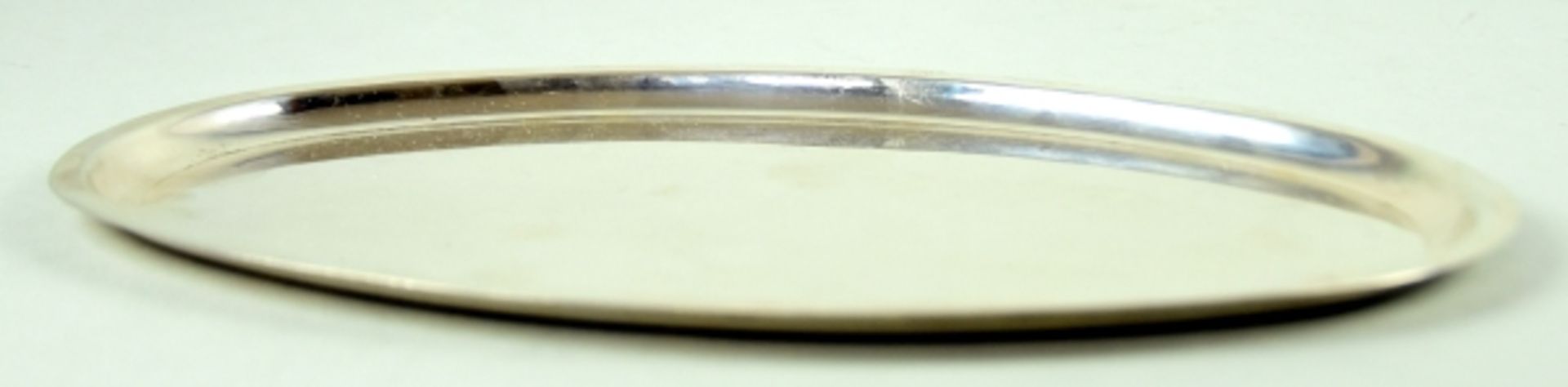 TABLETT oval, schlichtes Design, Silber 925, 186gr, 23,5x15cm- - -23.00 % buyer's premium on the - Bild 2 aus 3
