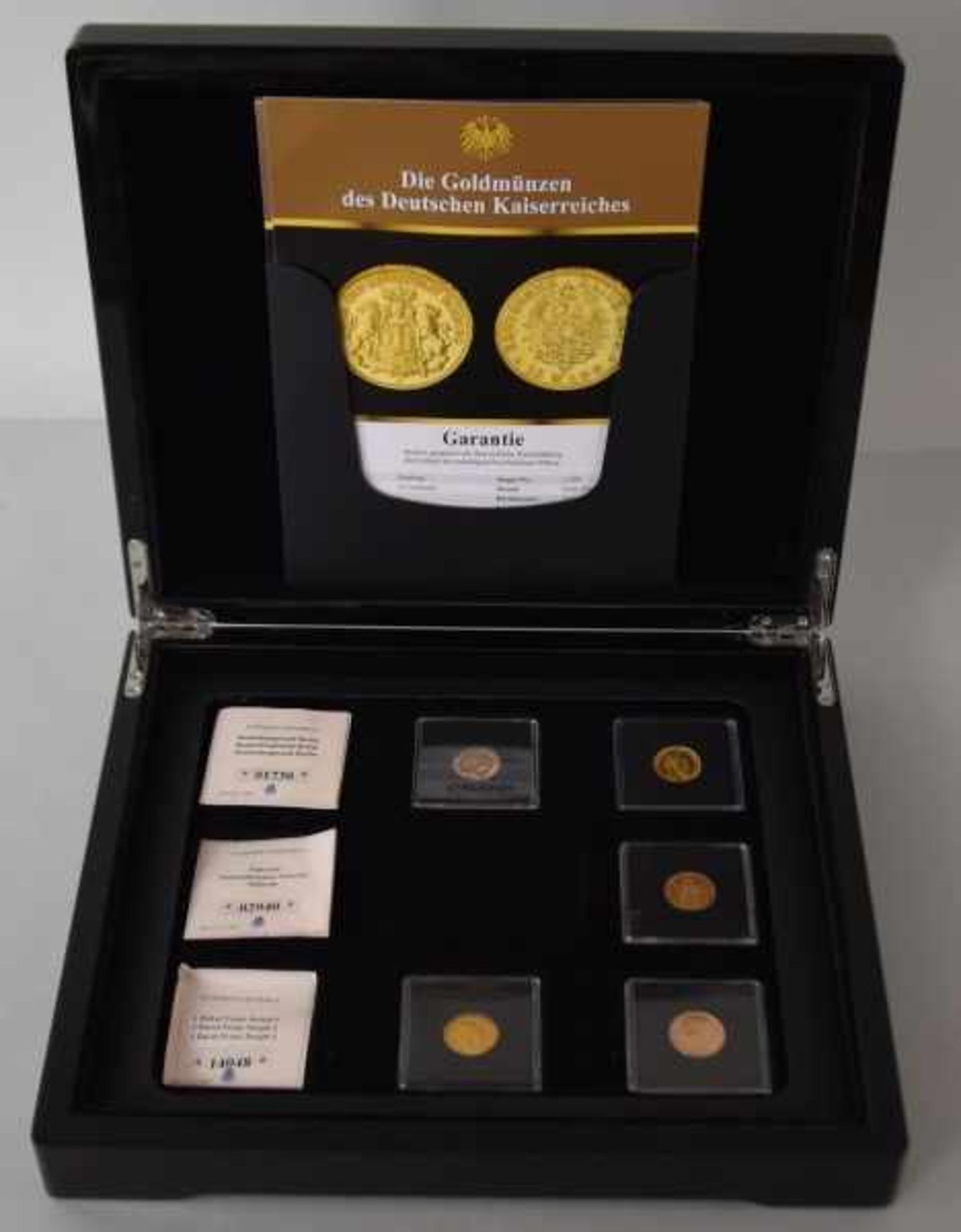 5 GOLDMÜNZEN Kaiserreich, Neuprägung, je 10 Goldmark (5 aus einem Set), Gold 900/1000, je 3,98gr,