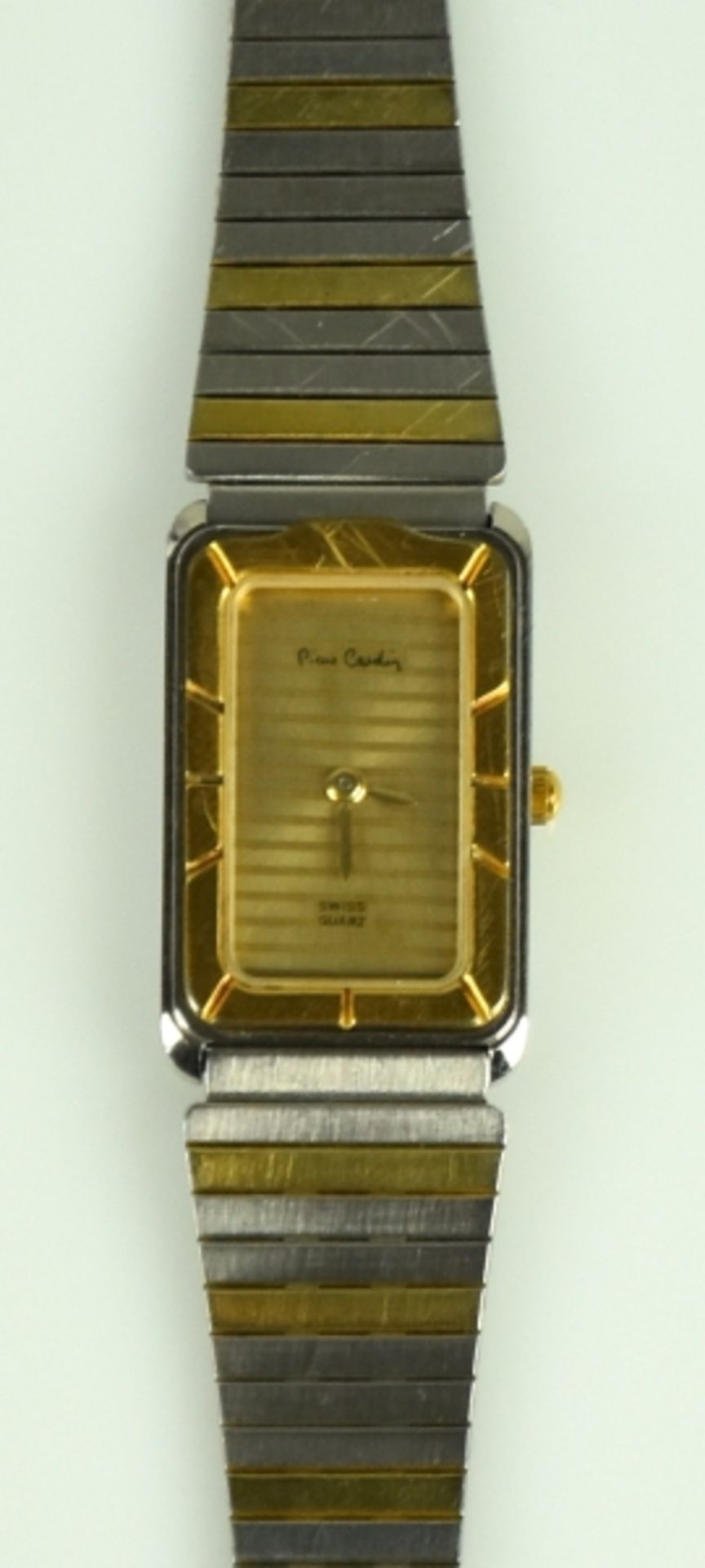 DAMENARMBANDUHR Pierre Cardin, Chromachron, Quarz, Schweiz, bicolor, rechteckiges Stahlgehäuse mit