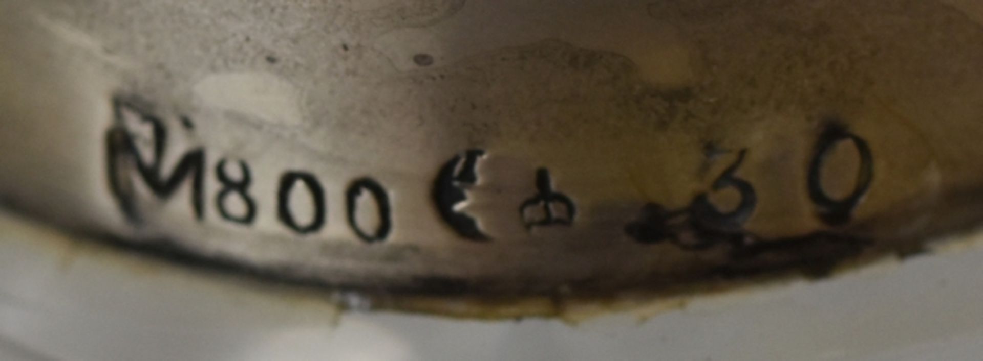 WHISKY-KARAFFE Zylinderform mit Schliffdekor, Manchette Silber 800, H 24,5cm- - -23.00 % buyer's - Bild 3 aus 3