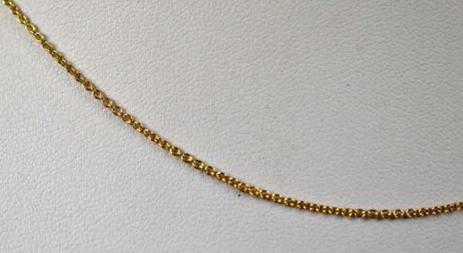 SCHMUCK-LOT 3tlg., feine Halskette, L 42cm, Kette mit Zuchtperlenanhänger, Gelbgold 18ct, ges. 5,3g, - Image 2 of 5