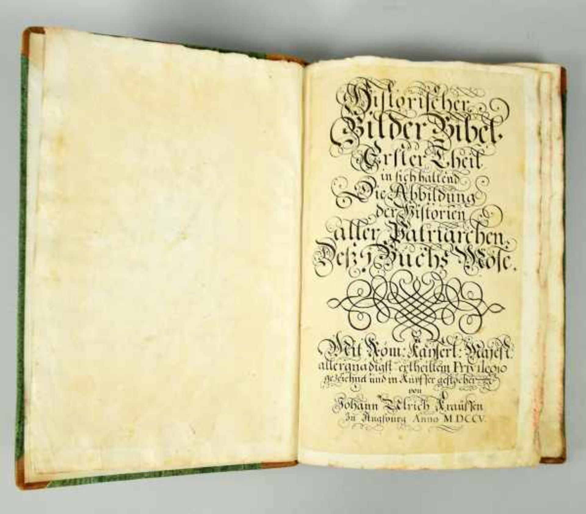 HISTORISCHE BILDER-BIBEL bestehend aus 5 Teilen in einem Band, Johann Ulrich Krauß (Augsburg 18. - Bild 4 aus 7