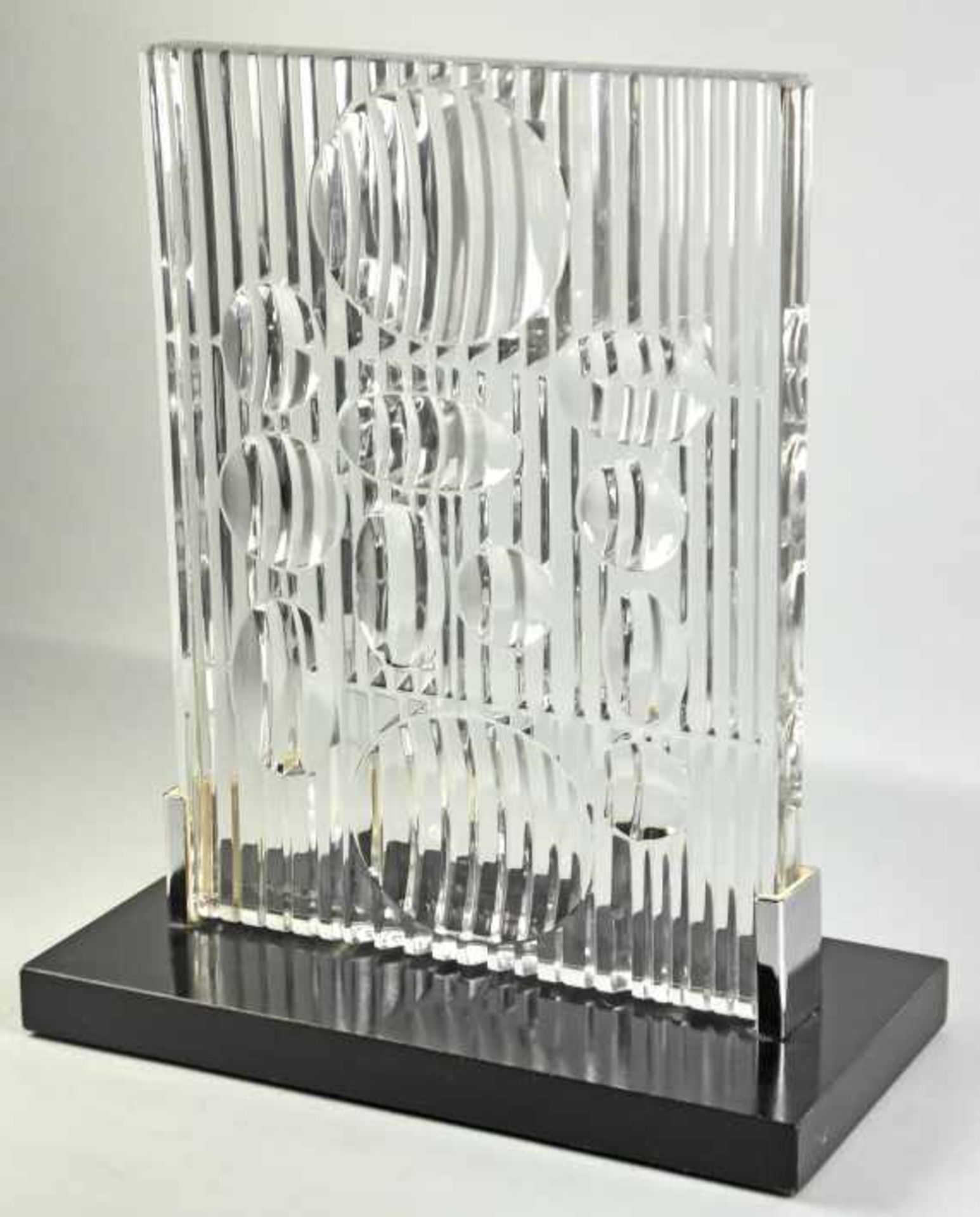 VASARELY Victor (1908 Pecs-1997 Paris) "Erebus" Glasobjekt mit Sockel, Rosenthal Jahresobjekt von - Image 2 of 4