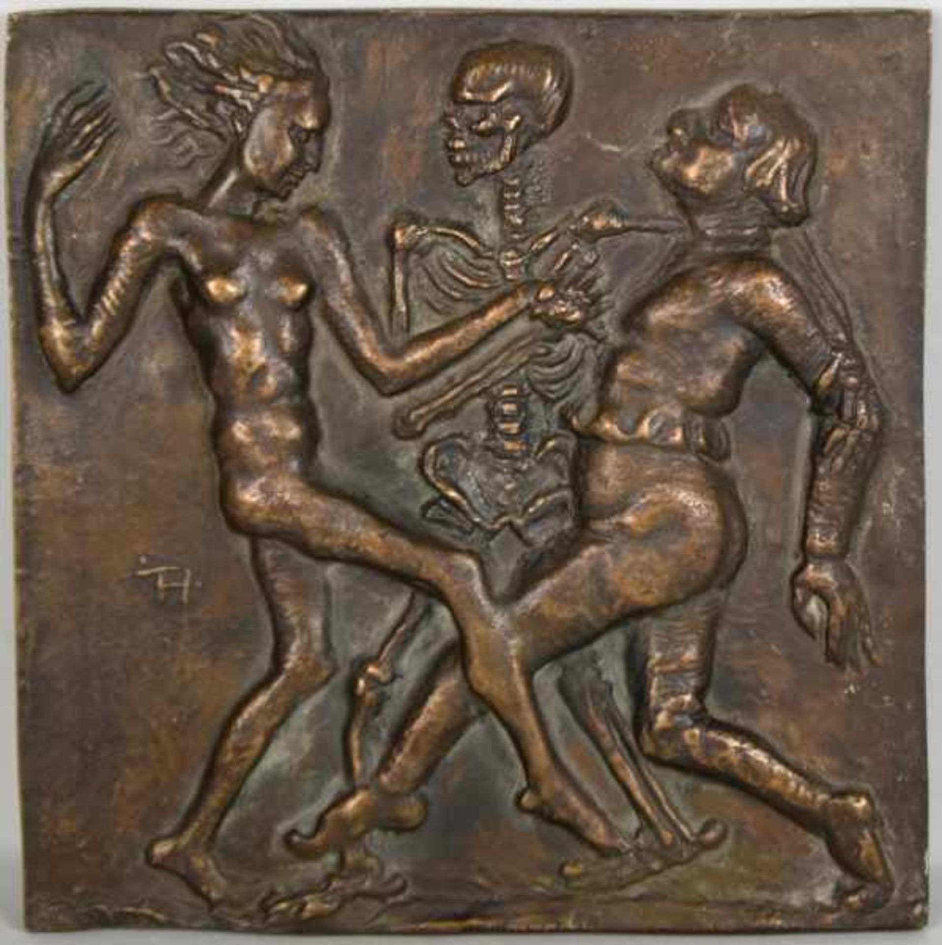 THORAK Josef (1889 Salzburg - 1952 Bad Endorf) "Totentanz", Bronzerelief, signiert "TH" links