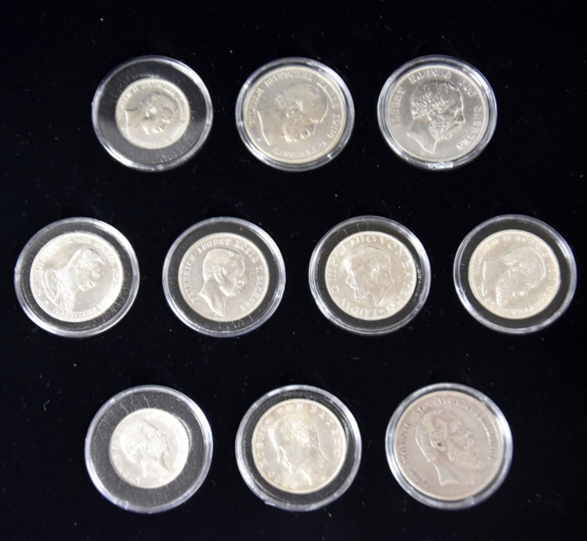 KLEINE MÜNZSAMMLUNG Silbermünzen Deutsches Reich: 3x5 Mark, 5x3 Mark, 2x2 Mark, Preussen, Bayern, - Bild 3 aus 3