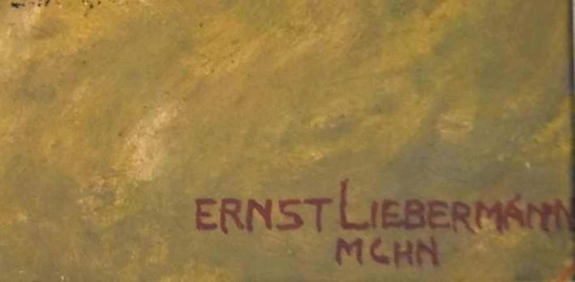 LIEBERMANN Ernst (1869 Meiningen - 1960 Beuerberg) "Felsenlandschaft" mit Straßen, links Kirche u. - Bild 3 aus 3