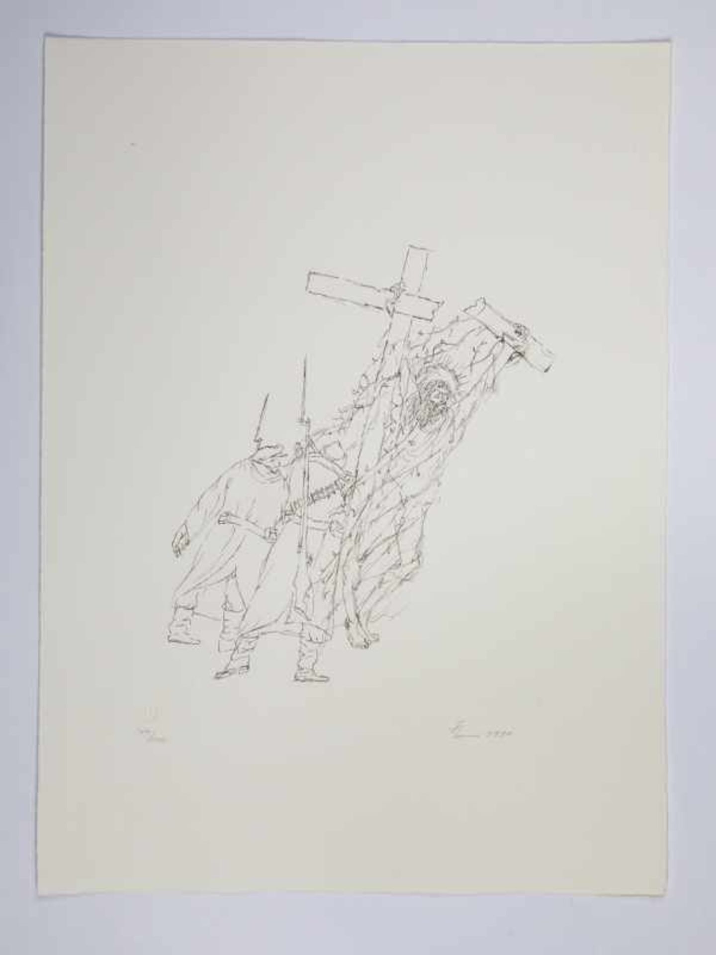 Cremer, Fritz (1906 - 1993). 9 Lithographien zum Motivkreis "Der Gekreuzigte", 1974 - 1986, 9 - Image 4 of 21