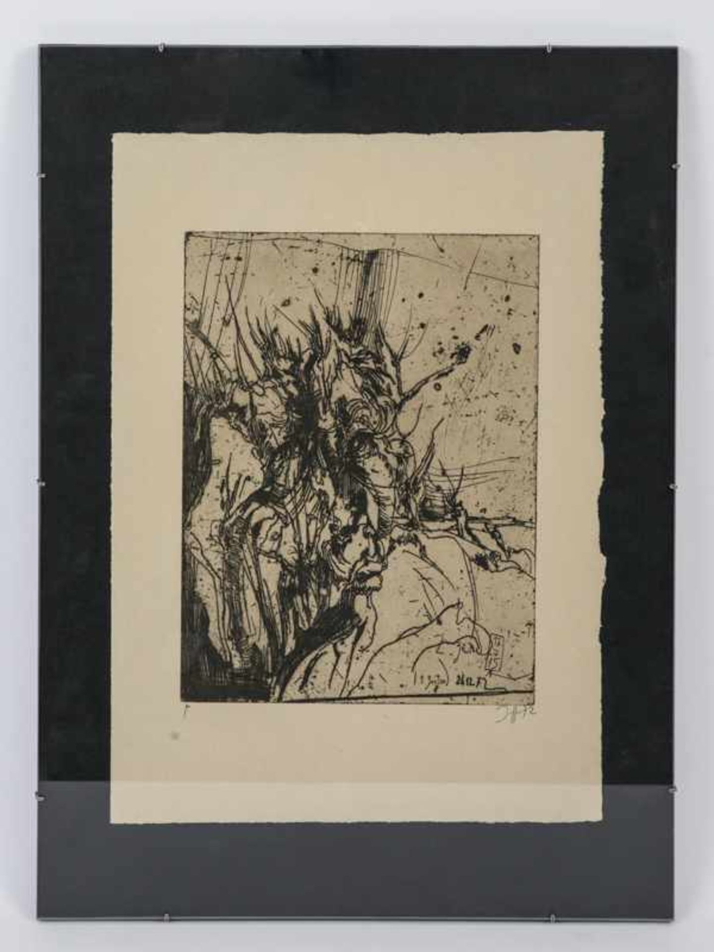 Janssen, Horst (1929 - 1995). 3 verschiedene Radierungen "Selbst, 1. Zustand" (1972), "Selbst" ( - Image 4 of 9