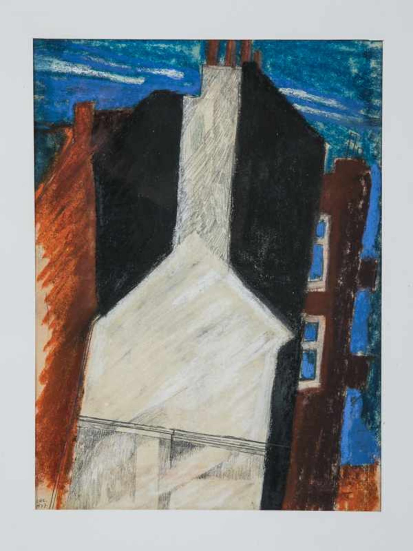 Uhlenhaut, Johannes (1928 - 1994). 3 Pastelle, "Lohbuschstraße I"/"Lohbuschstraße II"/"Klausstraße", - Bild 4 aus 16