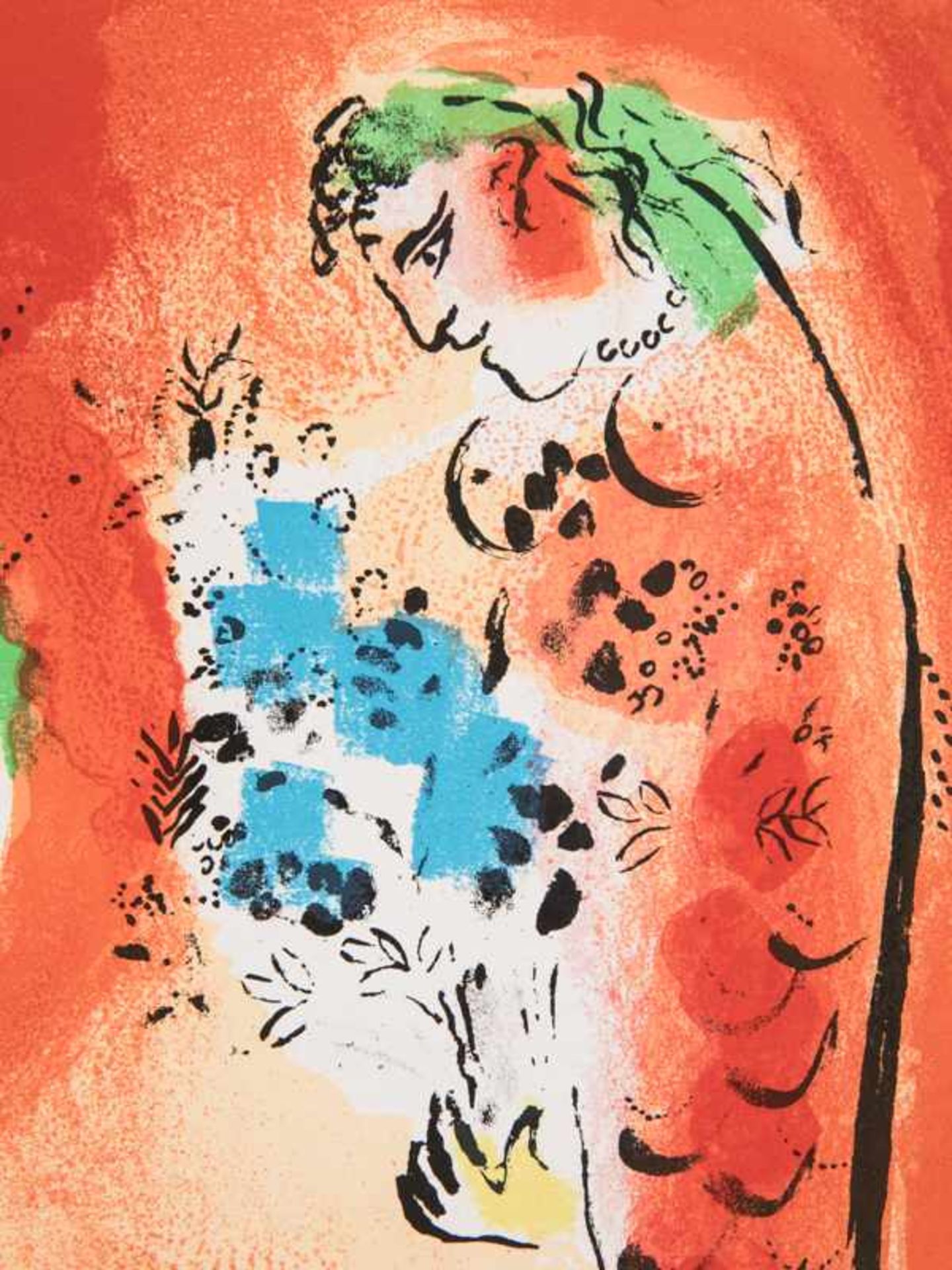 Chagall, Marc (1887 - 1985). Farblithographie, "Die Bucht der Engel", unsigniert; verlegt bei - Image 2 of 3