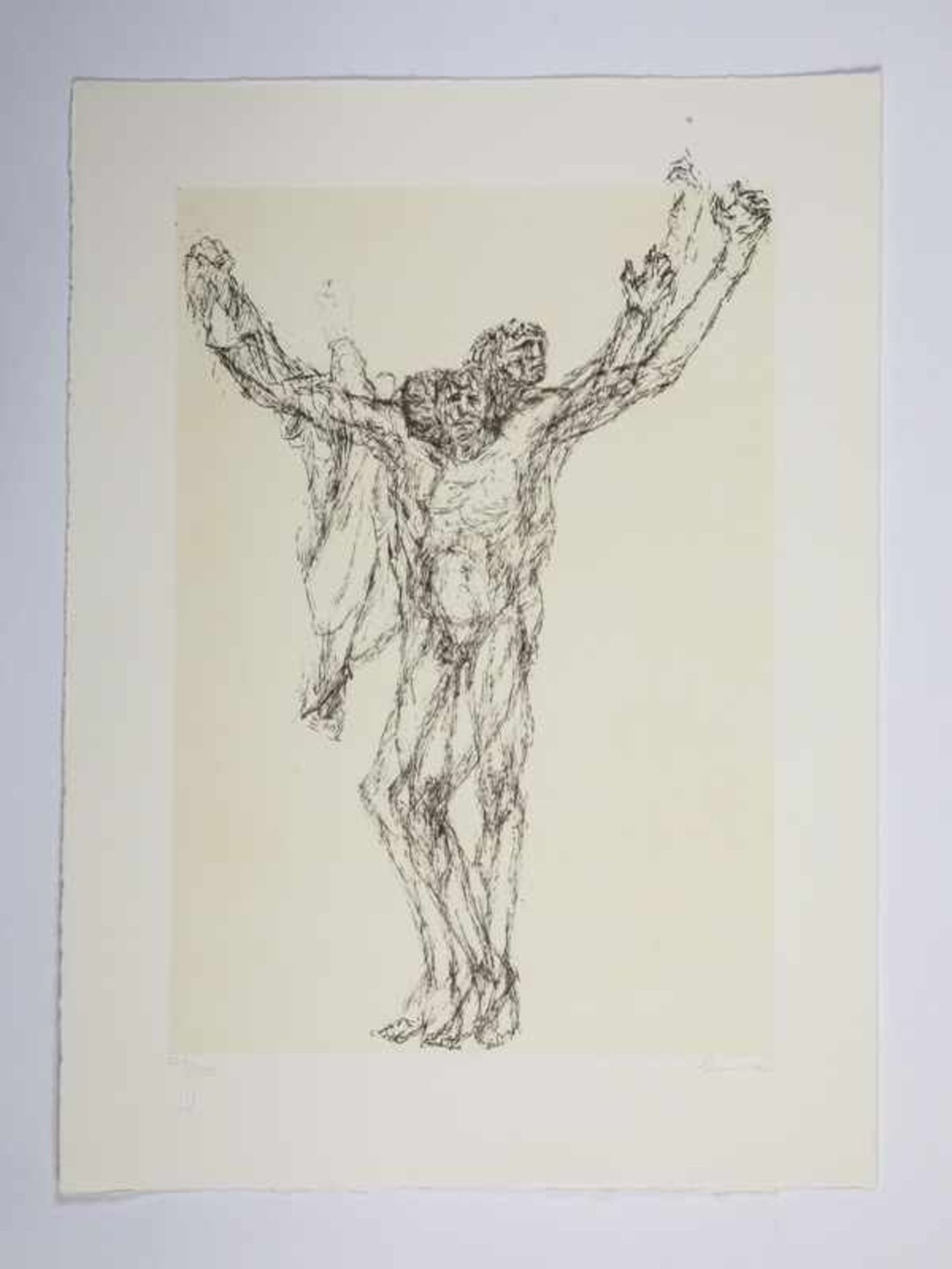 Cremer, Fritz (1906 - 1993). 9 Lithographien zum Motivkreis "Der Gekreuzigte", 1974 - 1986, 9 - Image 14 of 21