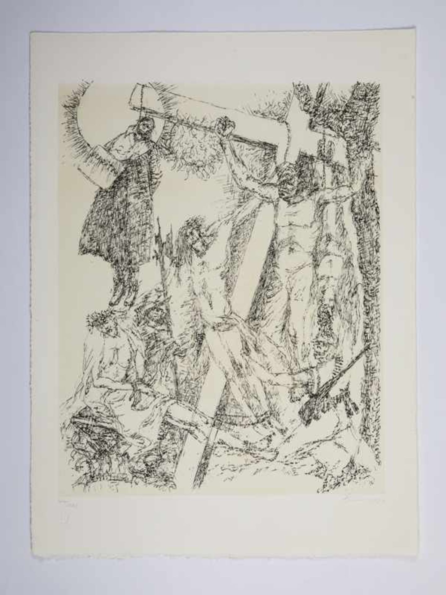 Cremer, Fritz (1906 - 1993). 9 Lithographien zum Motivkreis "Der Gekreuzigte", 1974 - 1986, 9 - Image 16 of 21