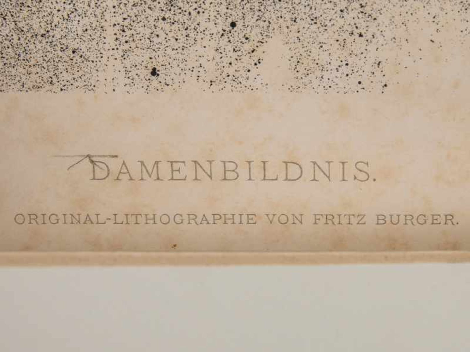 Burger, Fritz (1867 - 1927). Farblithographie, "Damenbildnis", 1899; unten in der Mitte gedruckt - Image 4 of 7