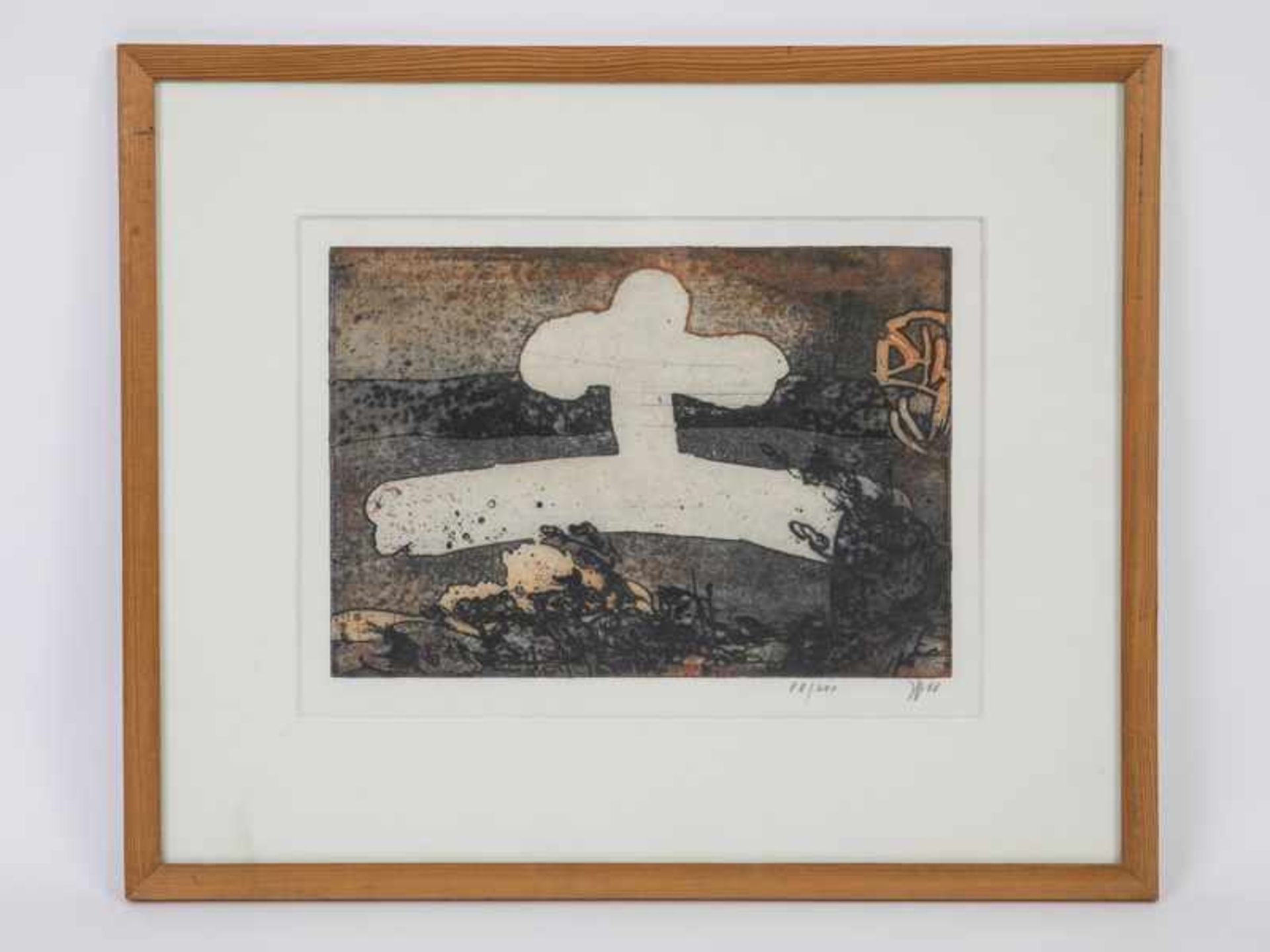 Janssen, Horst (1929 - 1995). Farbaquatinta-Radierung "Erde", 1988; unten rechts in Blei signiert,