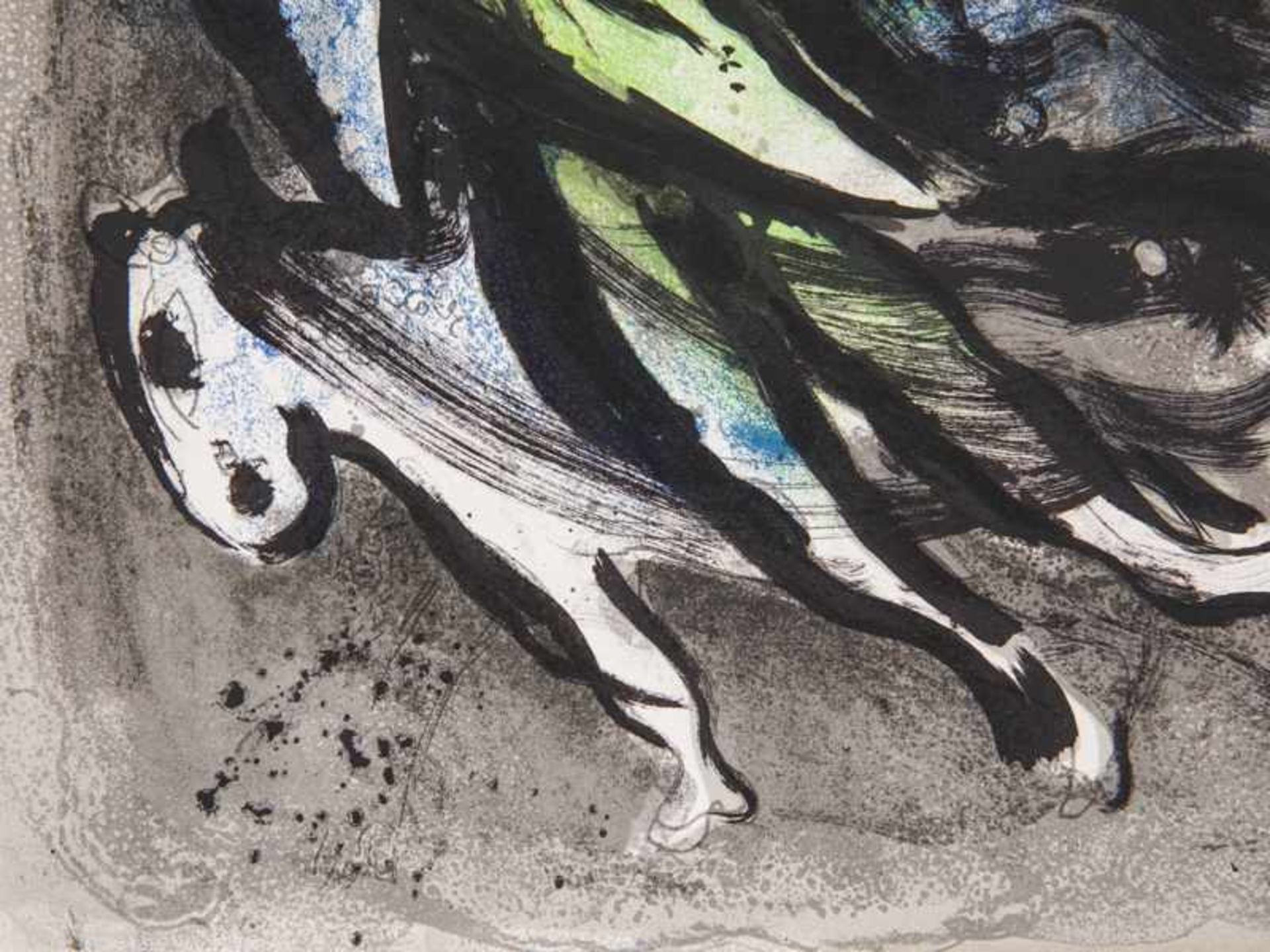 Chagall, Marc (1887 - 1985). Farblithographie, "Der Engel", unsigniert; Verlegt bei André Sauret, - Bild 5 aus 5