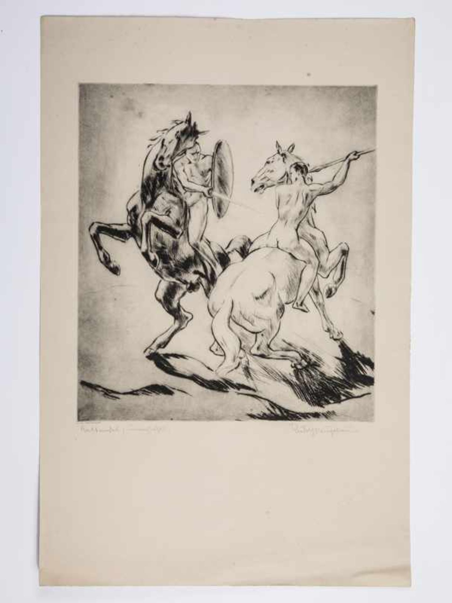 Graphiker 1. H. 20. Jh./Hamburger Griffelkunst (u.a. E. Odefey, R. Fredderich, A. Kubin, F. Husmann, - Image 8 of 37