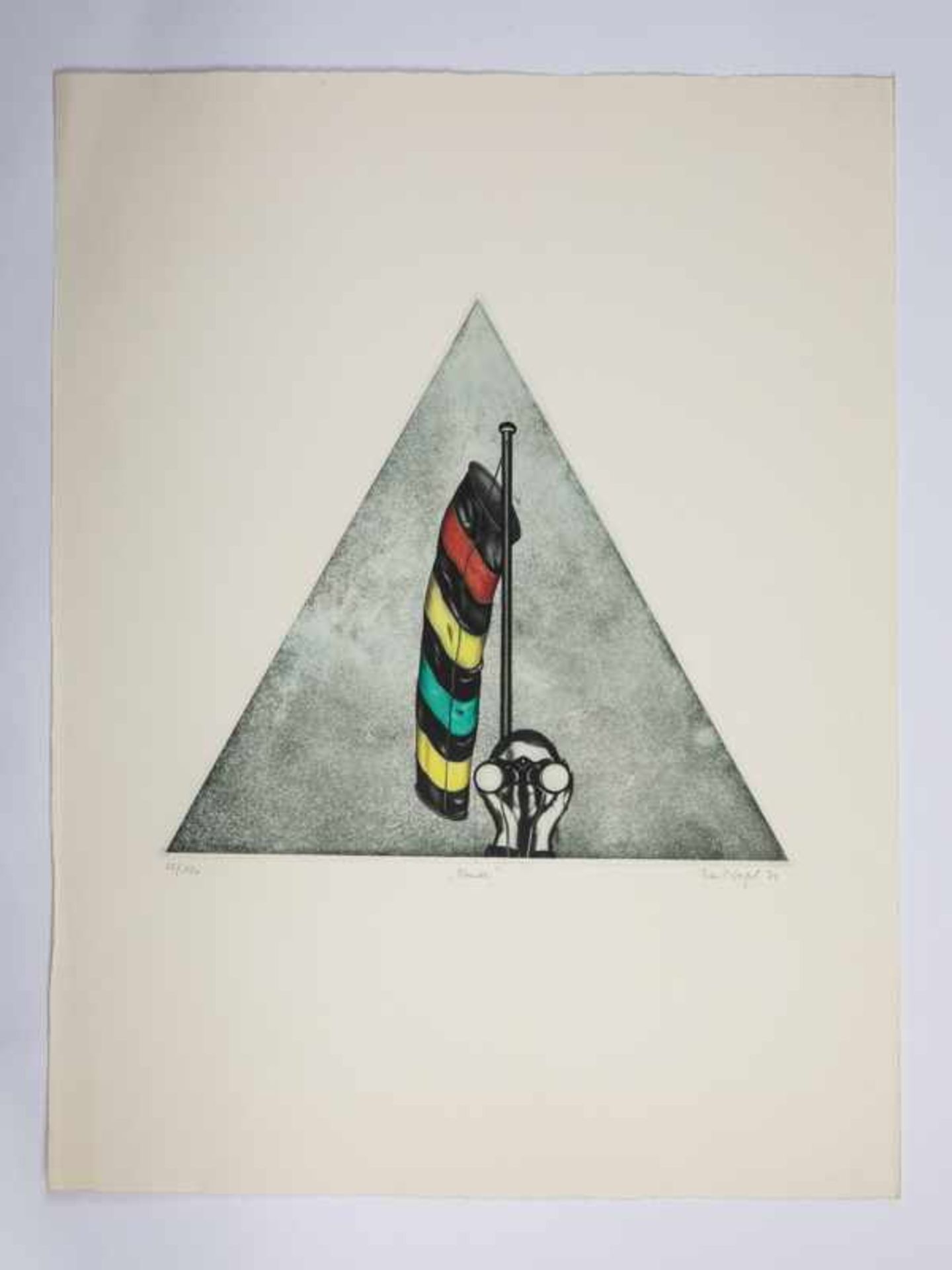 Nagel, Peter (* 1941). 5 verschiedene Farbradierungen/Farbmezzotinto, 1969/70er Jahre; jeweils in - Image 2 of 11
