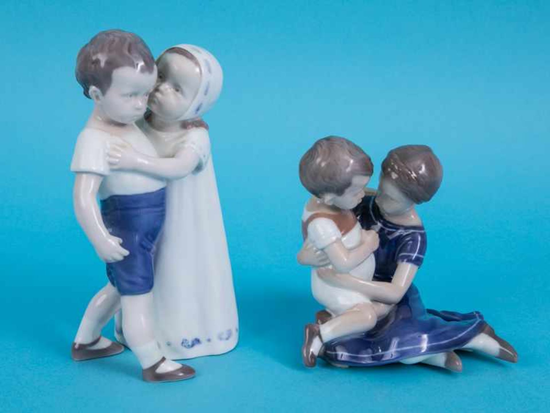 2 Kinderfigurengruppen "Bruder und Schwester" + "Verschmähte Liebe", Entw. Ingeborg Plockross- - Bild 2 aus 8