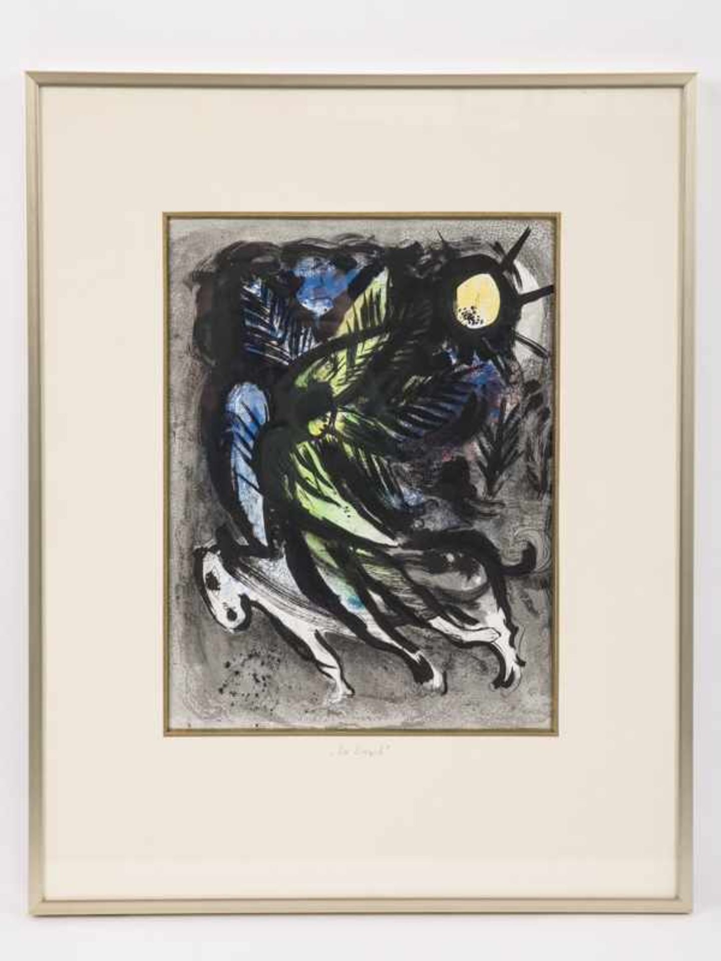 Chagall, Marc (1887 - 1985). Farblithographie, "Der Engel", unsigniert; Verlegt bei André Sauret,
