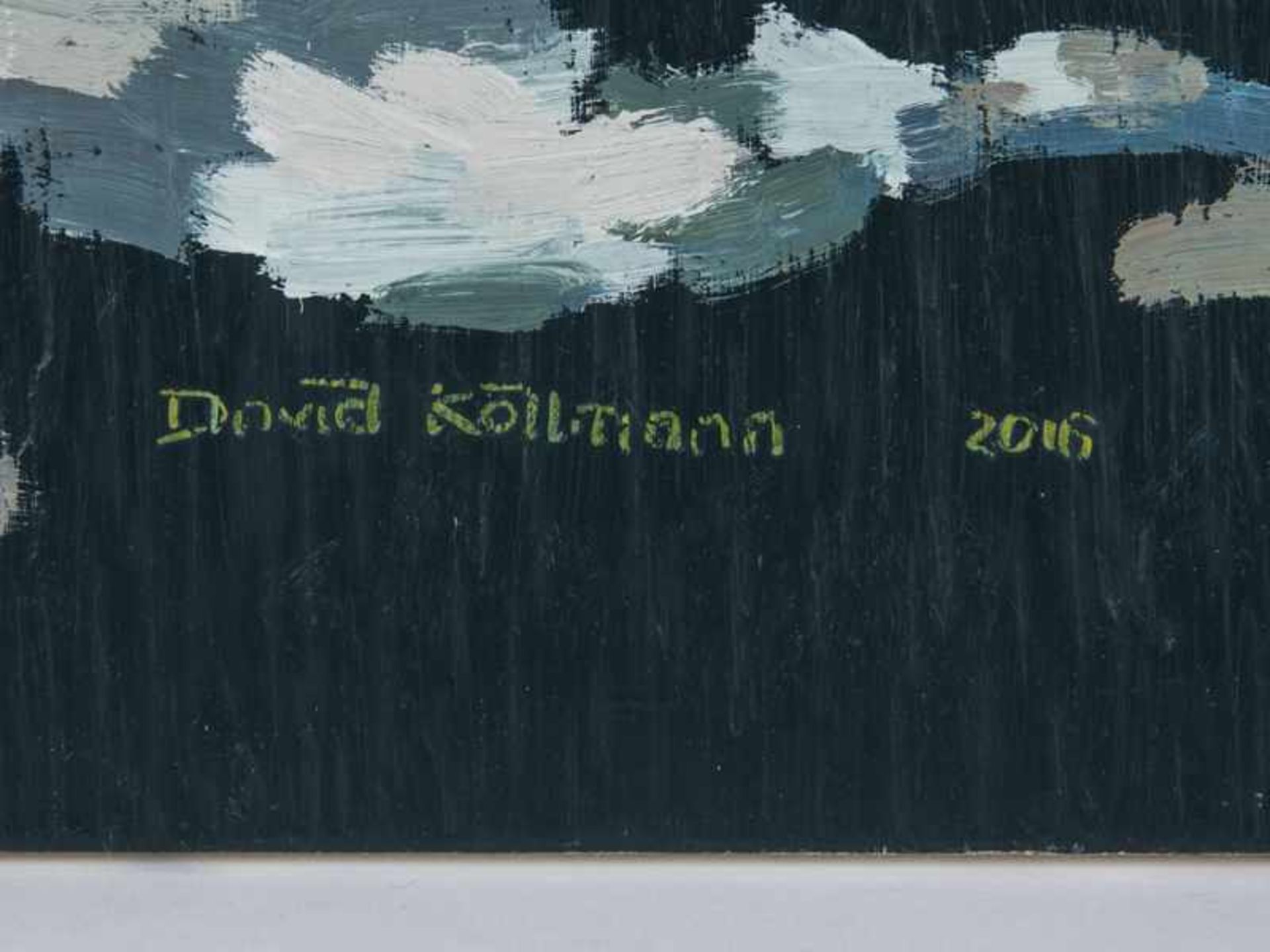 Köllmann, David (* 1976). Öl auf Holz, "Winterlicher Hamburger Hafen", 2016; im von mit - Bild 3 aus 6