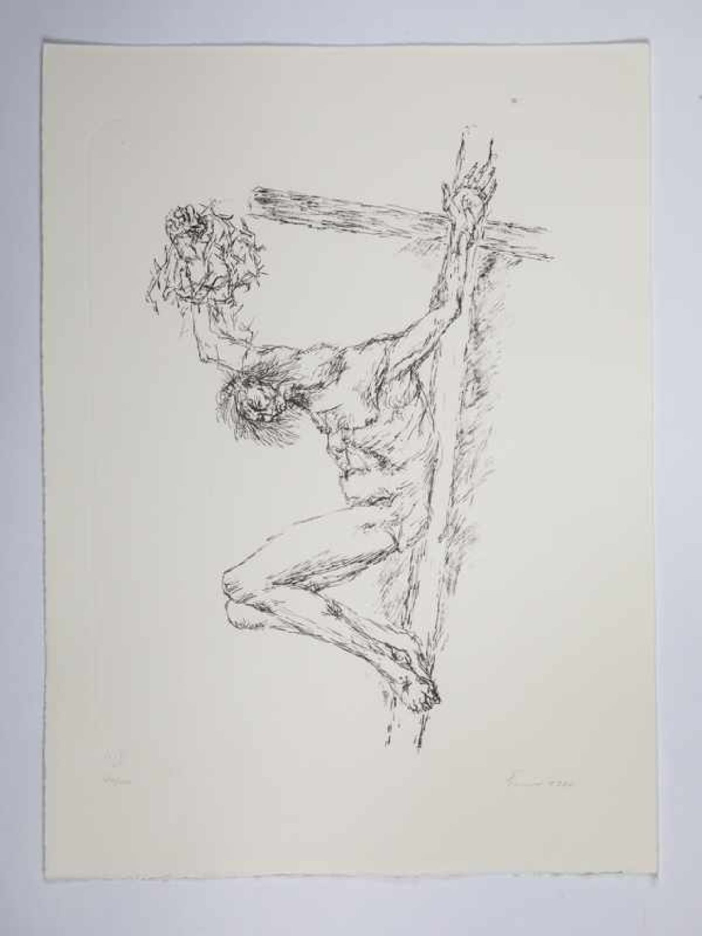 Cremer, Fritz (1906 - 1993). 9 Lithographien zum Motivkreis "Der Gekreuzigte", 1974 - 1986, 9 - Image 6 of 21