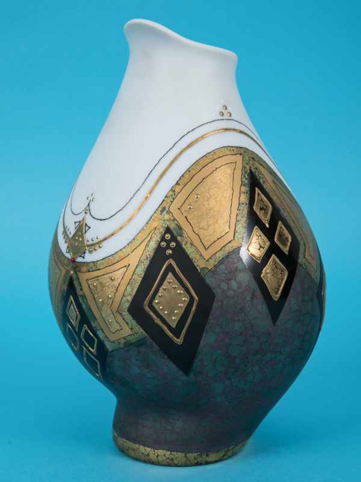 Design-Vase "mit den 7 Gesichtern", Entwurf Fritz Heidenreich/ Dekor Helmut Drexler; Rosenthal, - Bild 6 aus 8