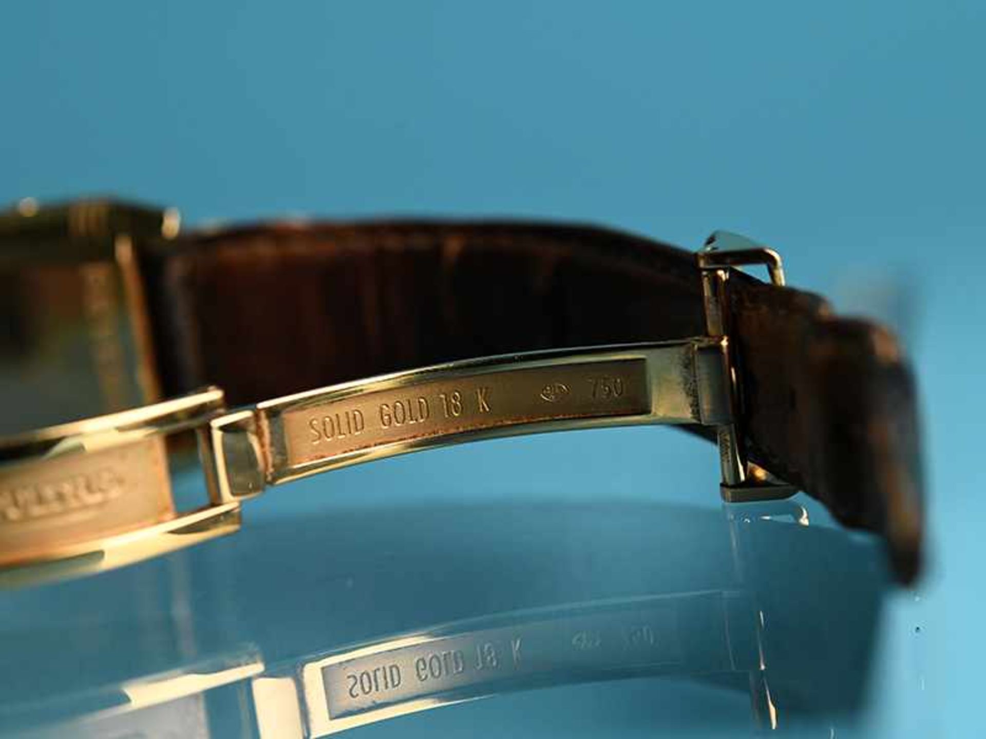 Herrenarmbanduhr, Jaeger-le Coultre, Modell Reverso Duoface in Gelbgold, 20./ 21. Jh. Gehäuse und - Bild 11 aus 14