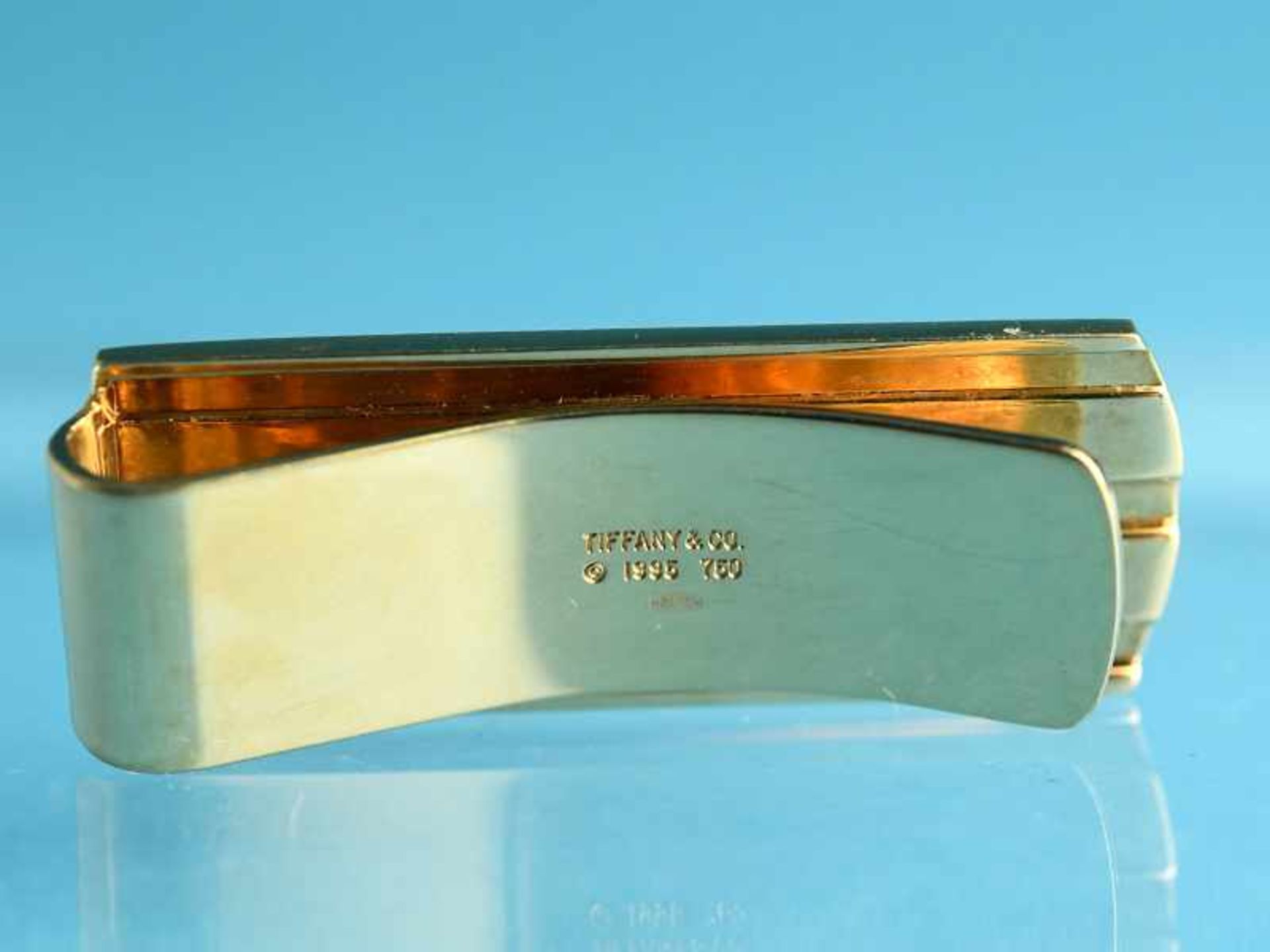 Geldscheinklammer, Tiffany & Co, New York, 1995 750/- Gelbgold. Gesamtgewicht ca. 29,9 g. Breite - Bild 3 aus 3