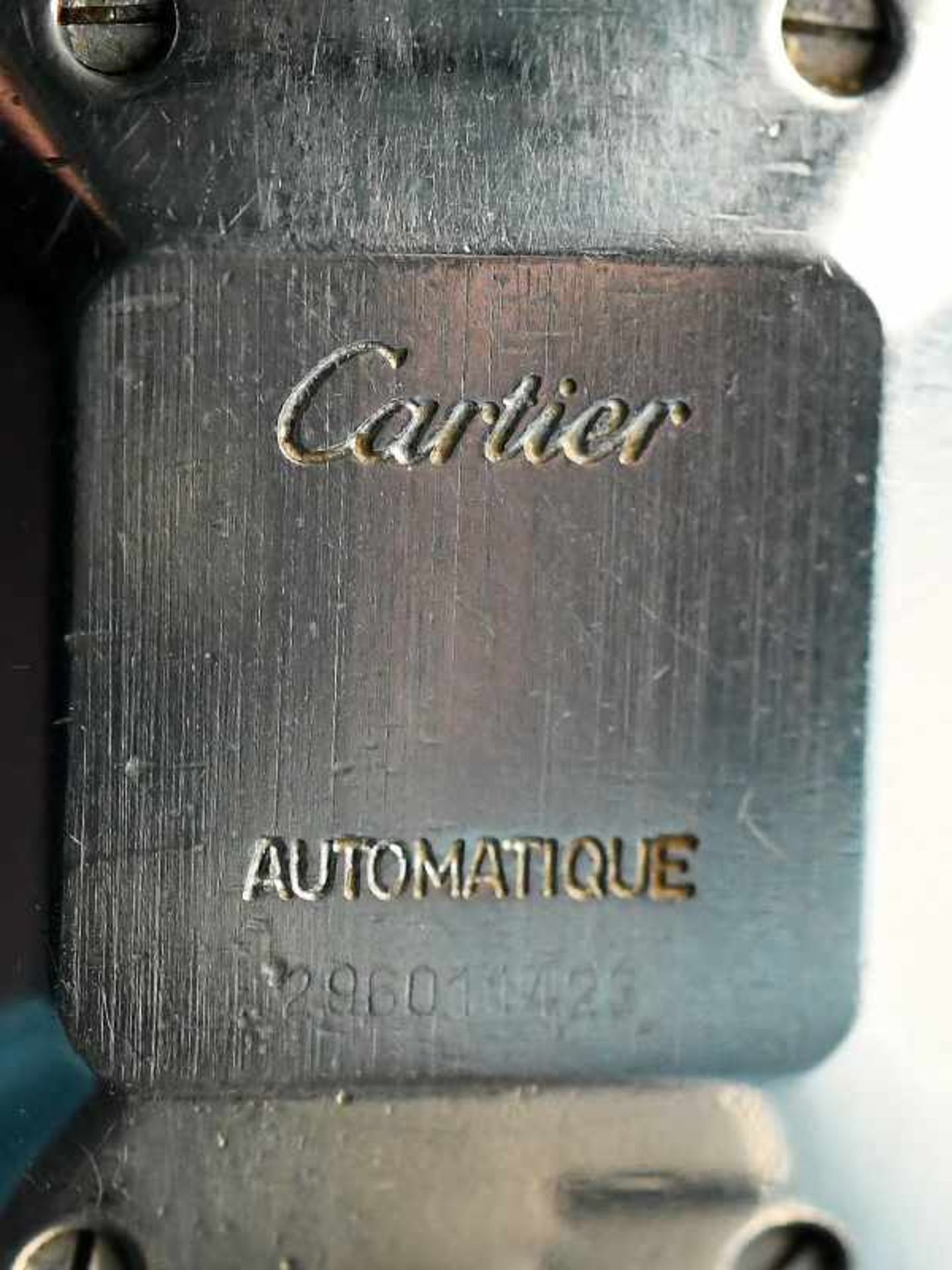 Armbanduhr, Modell Santos, Cartier, Paris, 21. Jh. Edelstahl. Automatik. Saphirglas. Weißes - Bild 3 aus 3