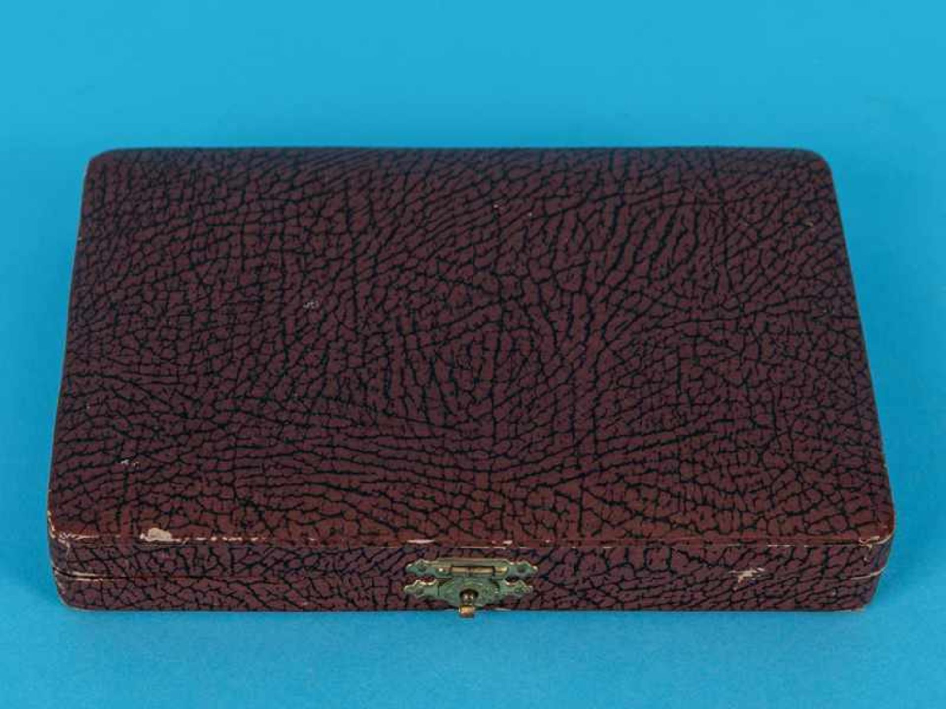 Größeres Etui mit Niello-Dekor, Thai Nakon, Thailand, 20. Jh. 925/-Silber, Gesamtgewicht ca. 175 - Bild 9 aus 9