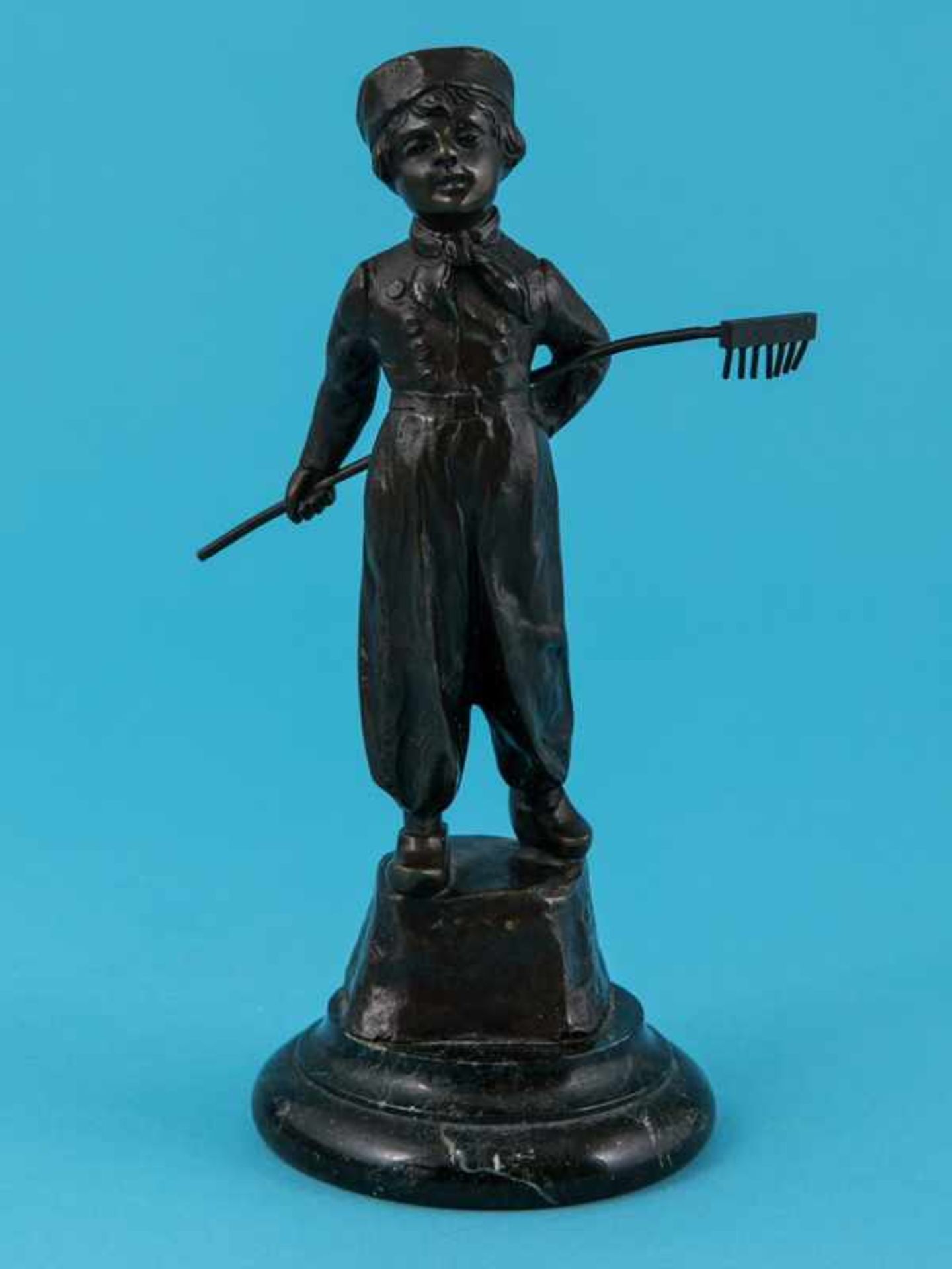 Julius Paul Schmidt-Felling (1835-1920), Anfang 20. Jh. Bronzefigur "Holländischer Junge mit