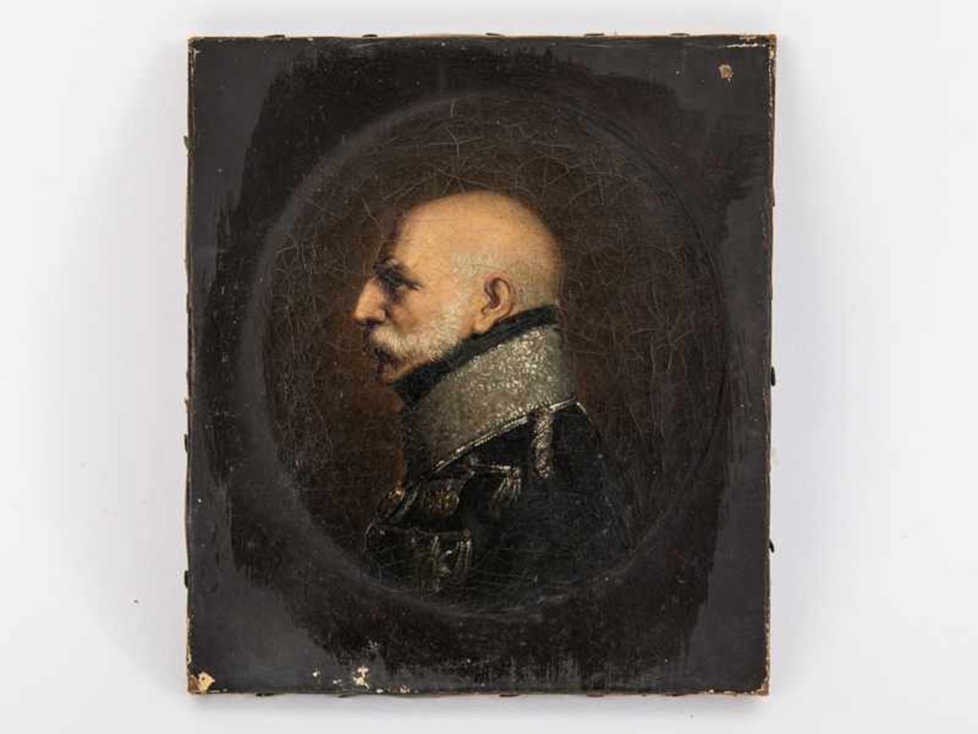 Portraitist des 19. Jh. (nach Carl Wilh. Oesterley, 1805 - 1891). Öl auf Leinwand; "Profil- - Image 3 of 5