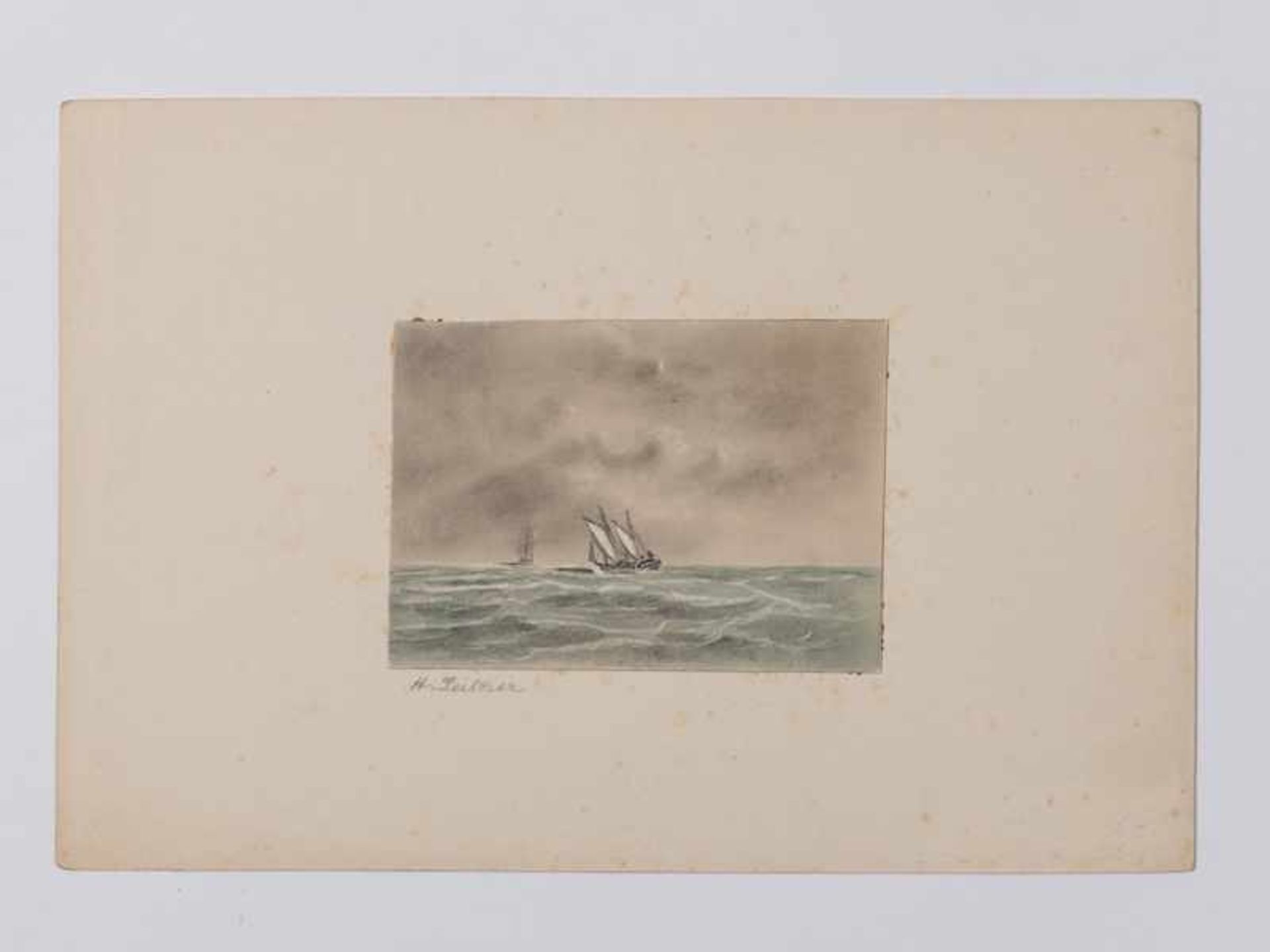 4 norddt. Künstler, 19./20. Jh. (H. Leitner, A. Eckener, H. Kaumann, F. Traulsen). 5 Zeichnungen + 5 - Image 11 of 11