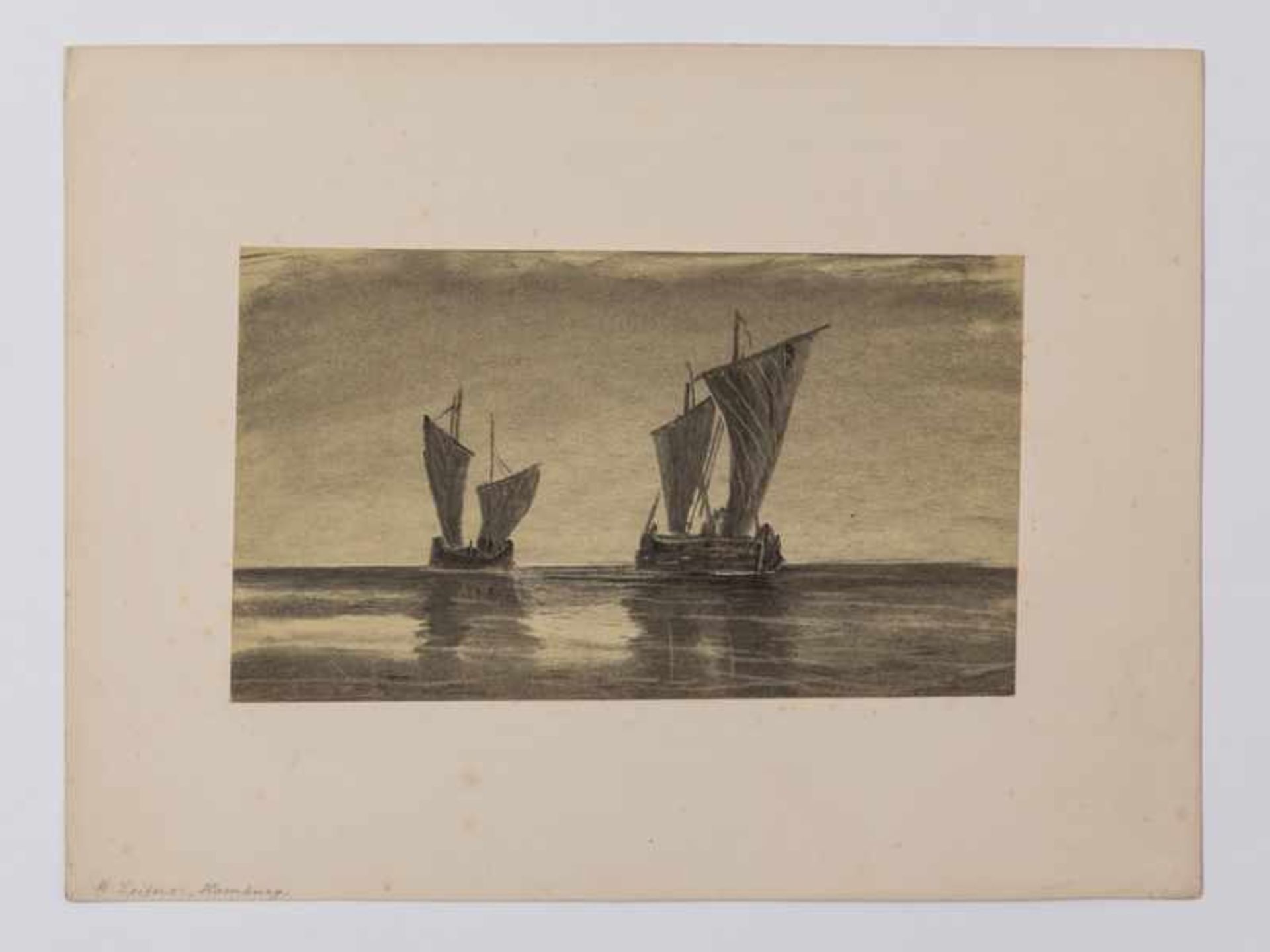 4 norddt. Künstler, 19./20. Jh. (H. Leitner, A. Eckener, H. Kaumann, F. Traulsen). 5 Zeichnungen + 5 - Image 8 of 11