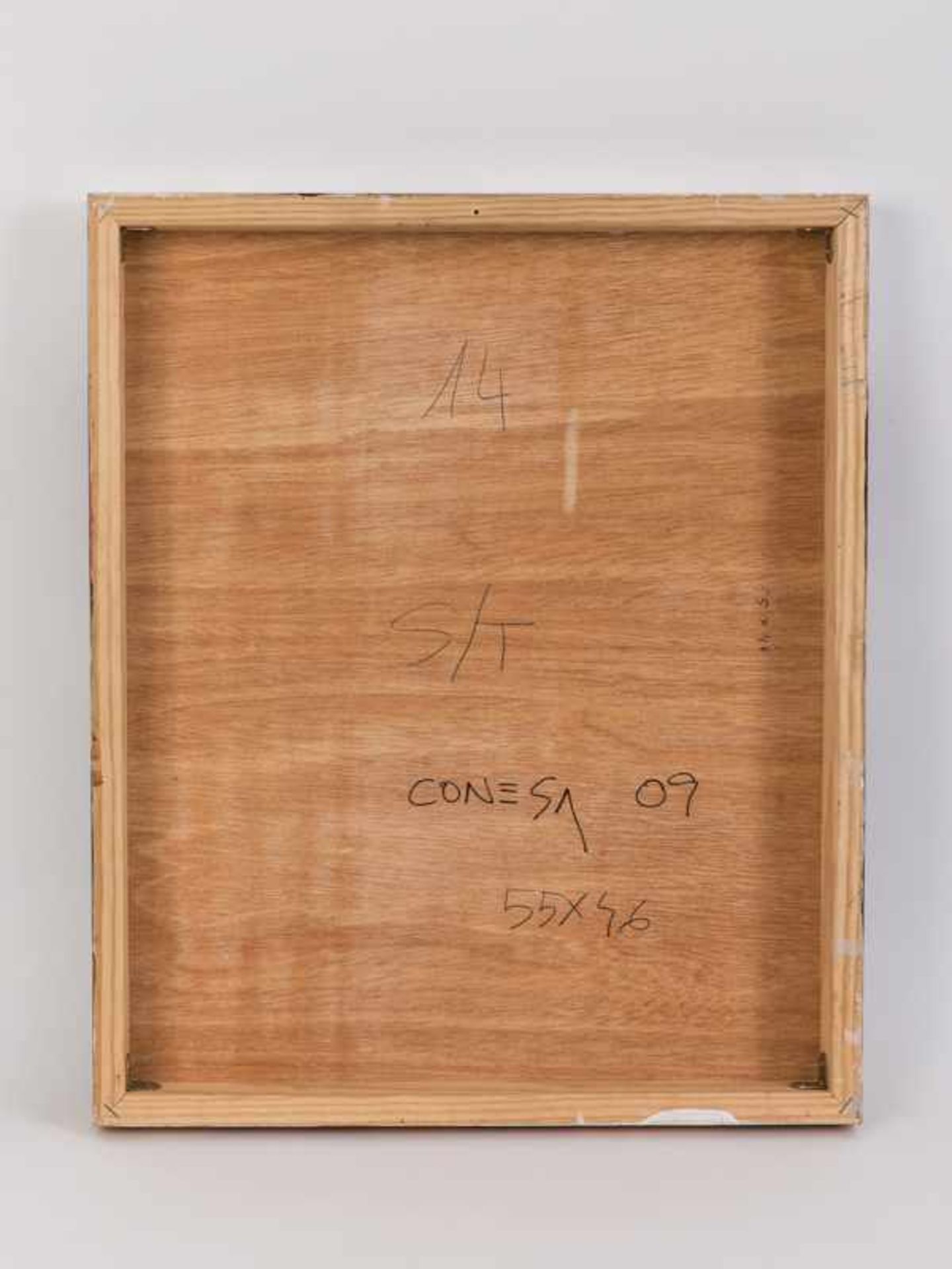 Francisco Jiménez Conesa (* 1956); Spanien 2009 Mischtechnik auf Holzplatte; ohne Titel (sin - Bild 4 aus 5