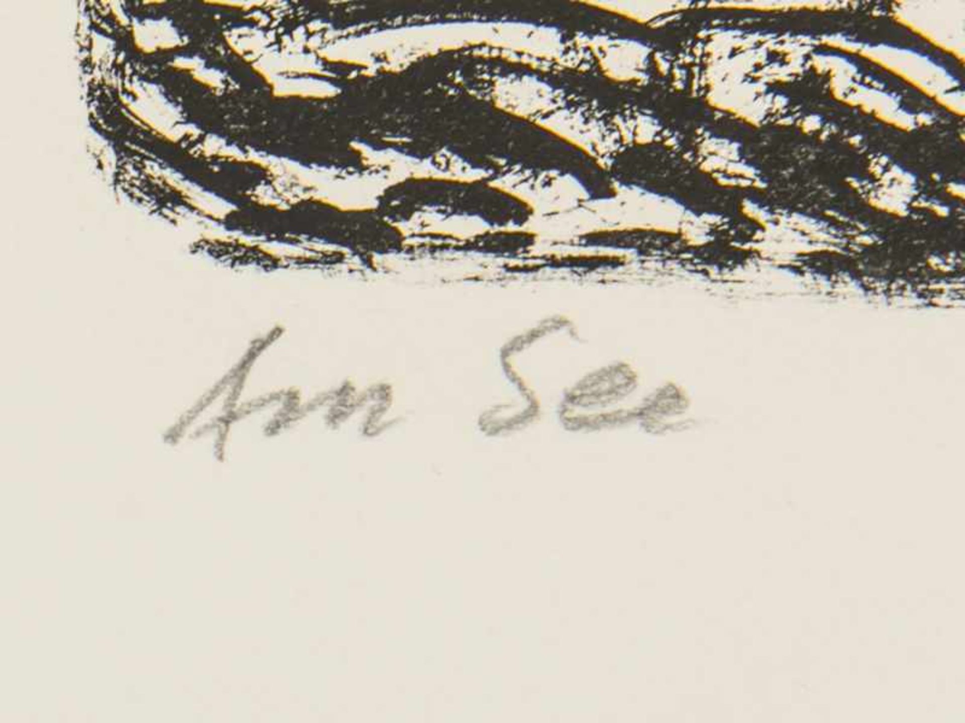 Heckel, Erich (1883 - 1970). Lithographie auf BFK-Rives-Velin; "Am See", 1965; rechts unten in - Bild 2 aus 2