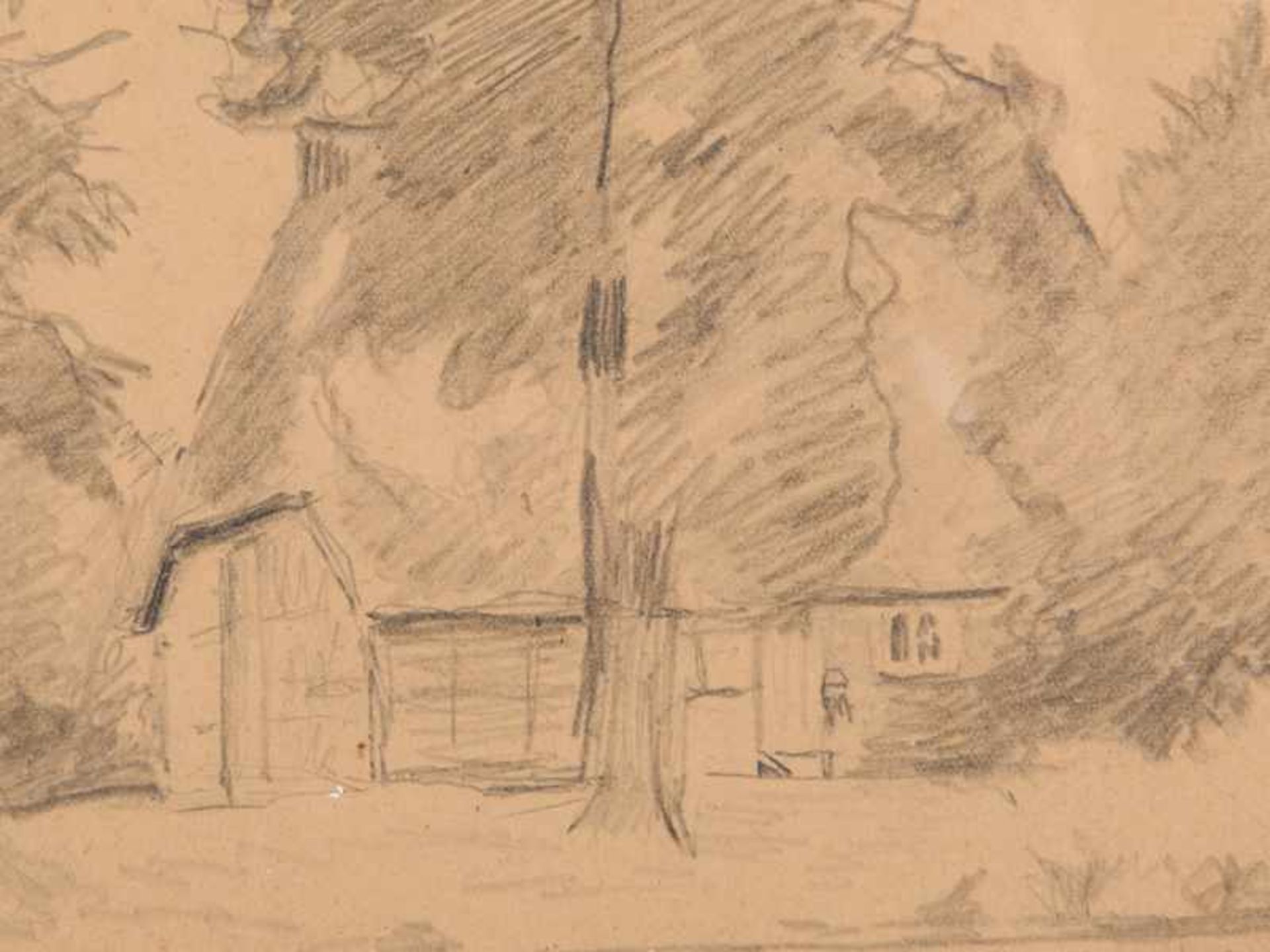 Schaper, Friedrich (1869-1956). 2 Bleistiftzeichnungen "Hügelige Landschaft"; unten rechts - Bild 7 aus 9