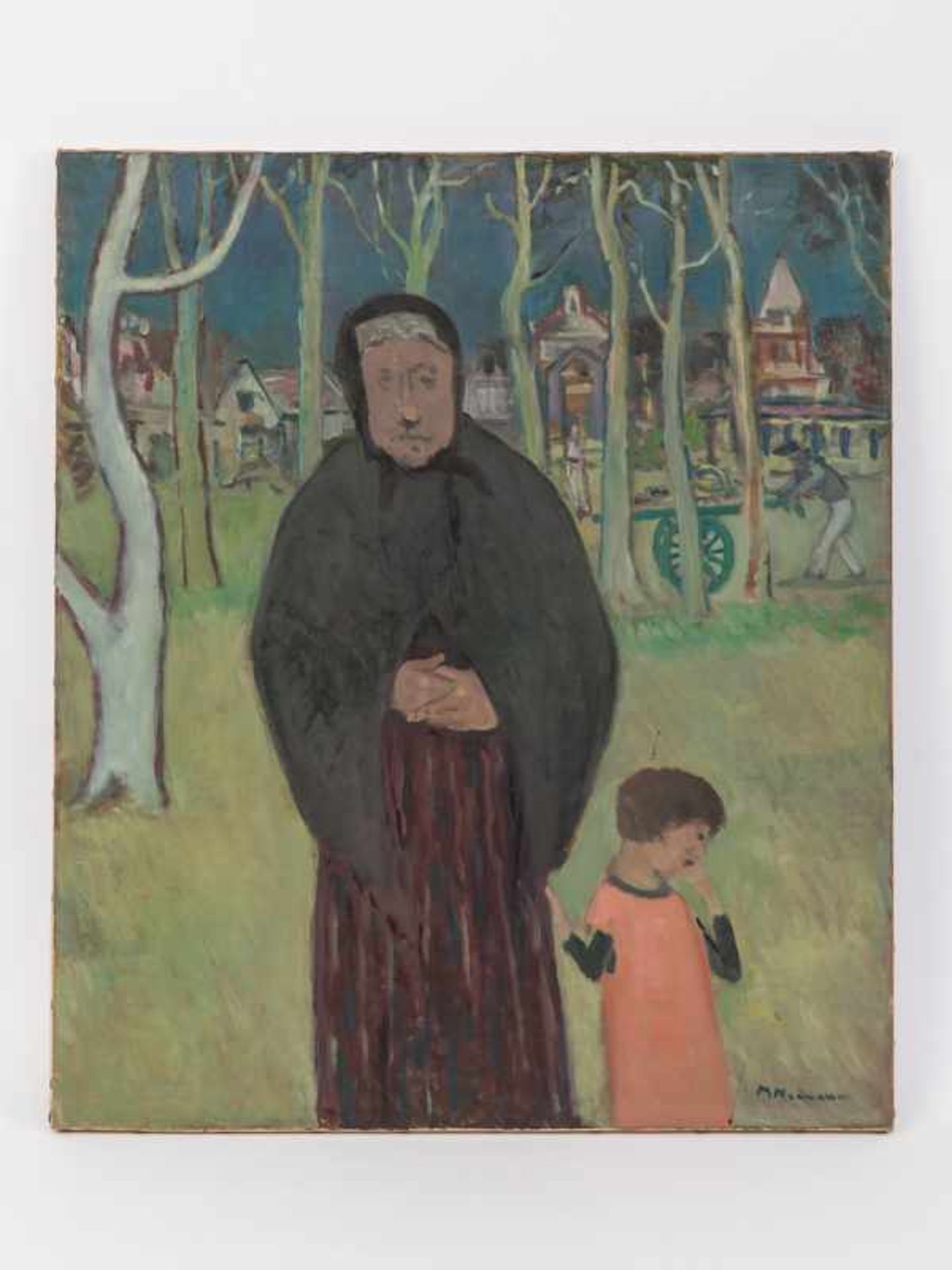 Neumann, Max (1885-1973). "La Vecchia"; Öl auf Leinwand; unten rechts signiert; ungerahmt; Maße