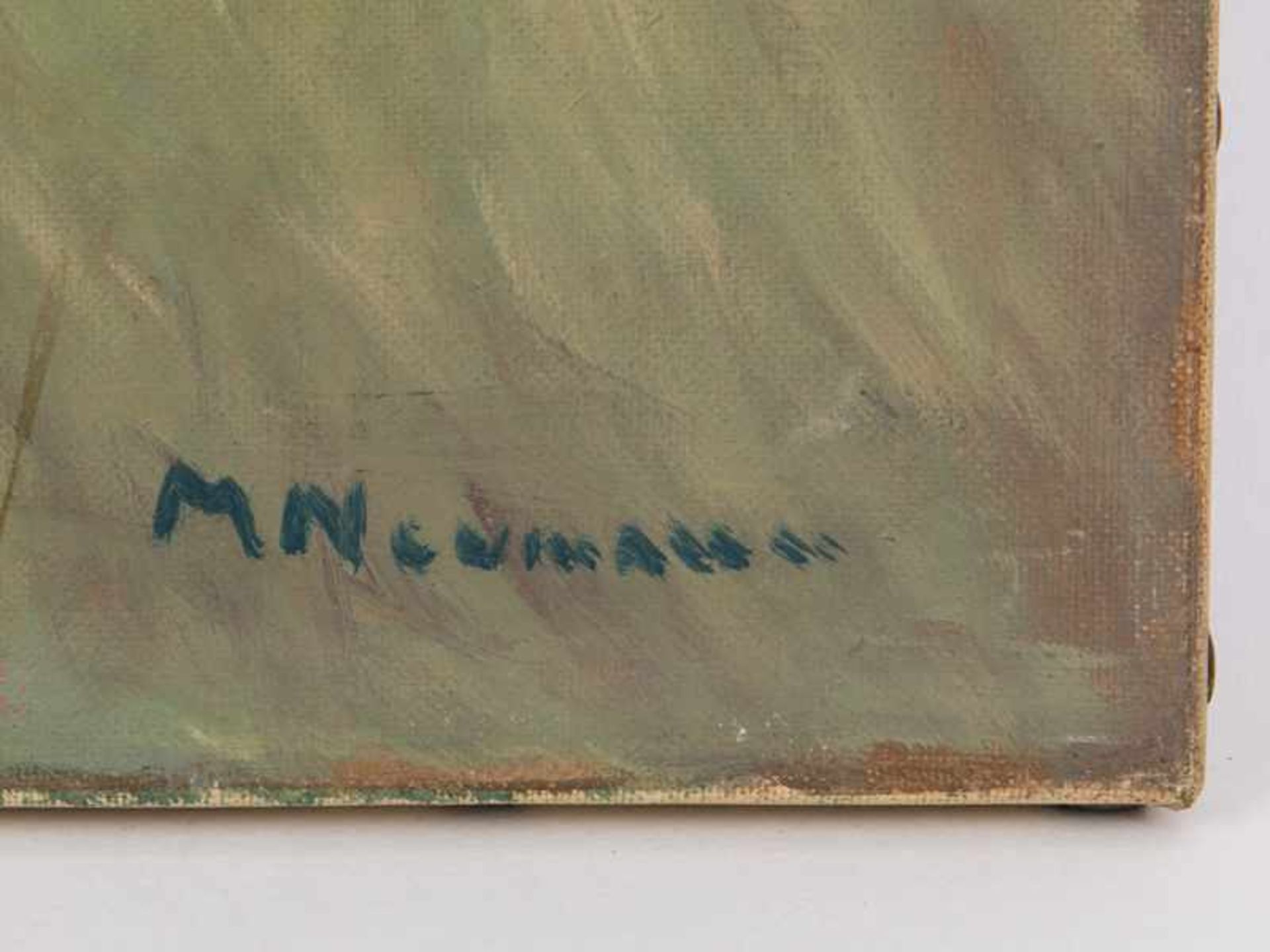 Neumann, Max (1885-1973). "La Vecchia"; Öl auf Leinwand; unten rechts signiert; ungerahmt; Maße - Image 3 of 4