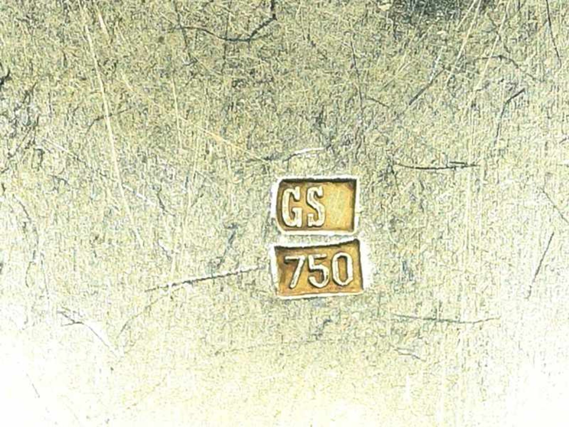 Armband mit Opal-Matrix, Goldschmiede Schleede, Hamburg, 21. JH. 750/- Gelb- und Weißgold. - Bild 4 aus 5