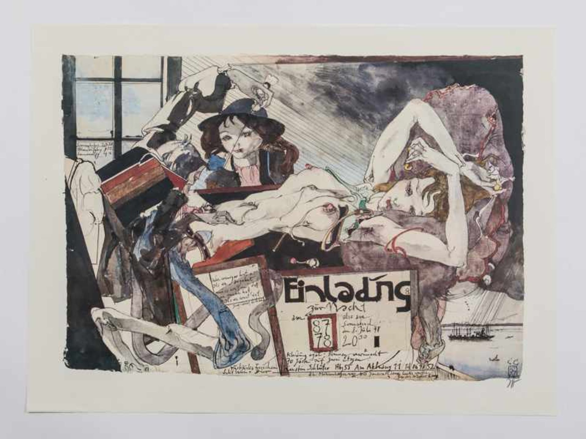 Janssen, Horst (1929 - 1995). 14 Plakate (m. erotischen Motiven) der 1970/80er Jahre; - Image 6 of 13