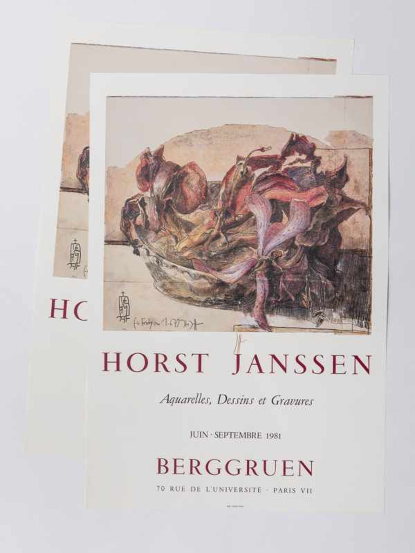 Janssen, Horst (1929 - 1995). 19 Plakate (Blumenmotive) der 1970/80er Jahre; Farboffsetdrucke, - Image 16 of 17