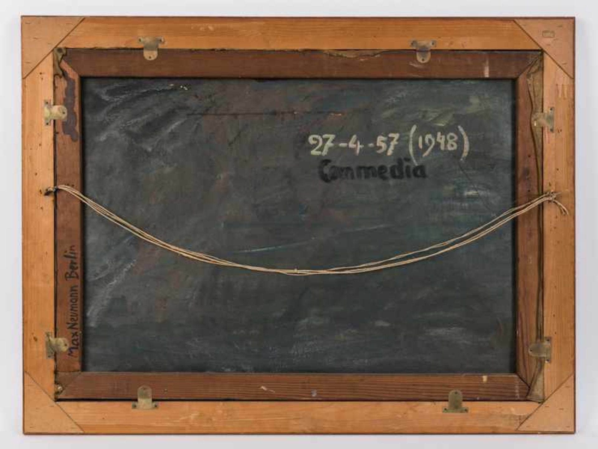 Neumann, Max (1885-1973). "Commedia"; Öl auf Leinwand; oben rechts signiert; Maße ca. 64,5 x 90 - Image 4 of 7